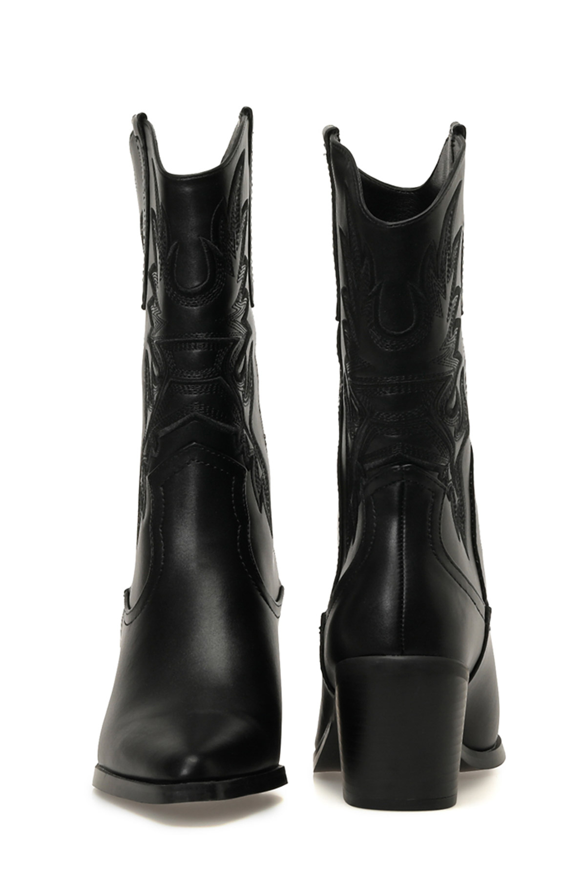 24K-1002 5PR Siyah Kadın Kovboy Bot - Görsel 7