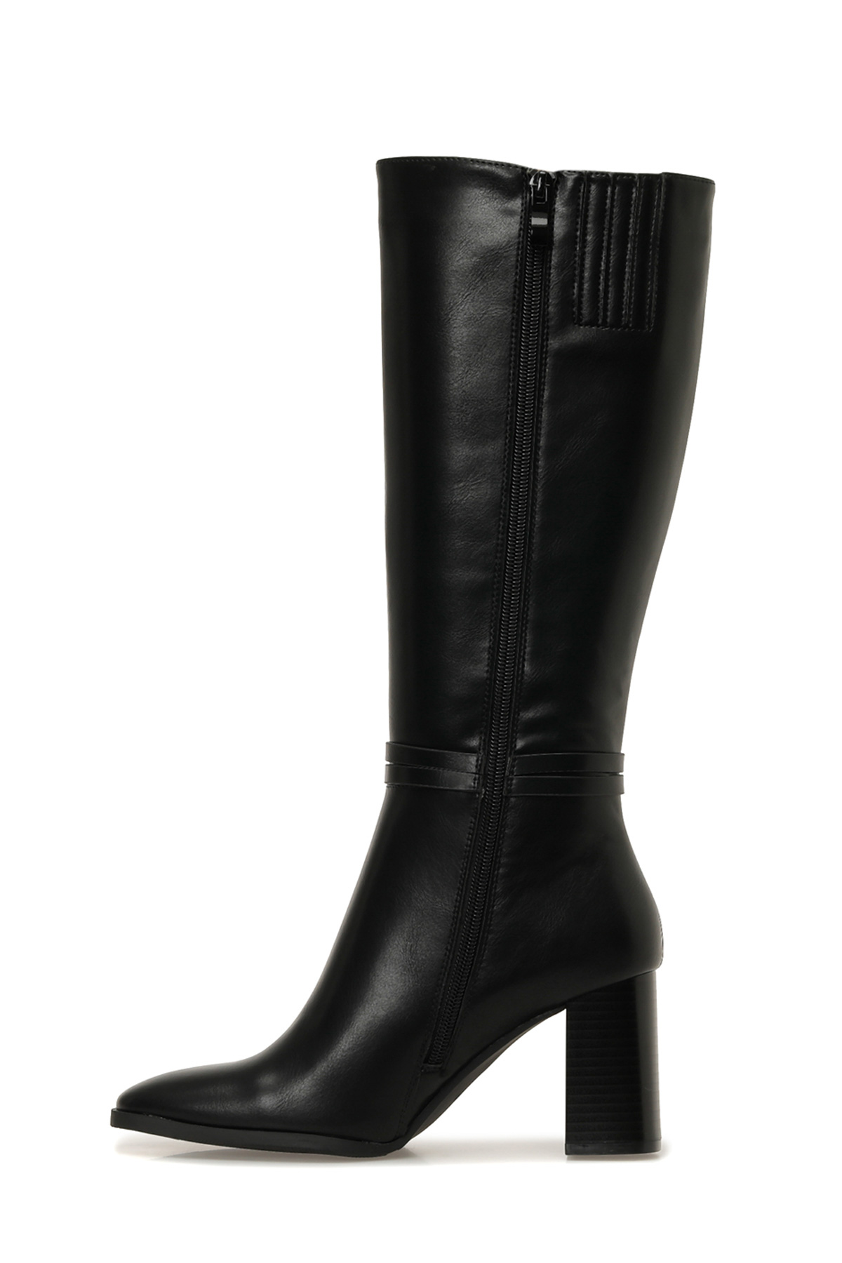 25K-8146 5PR Siyah Kadın Topuklu Çizme - Görsel 4