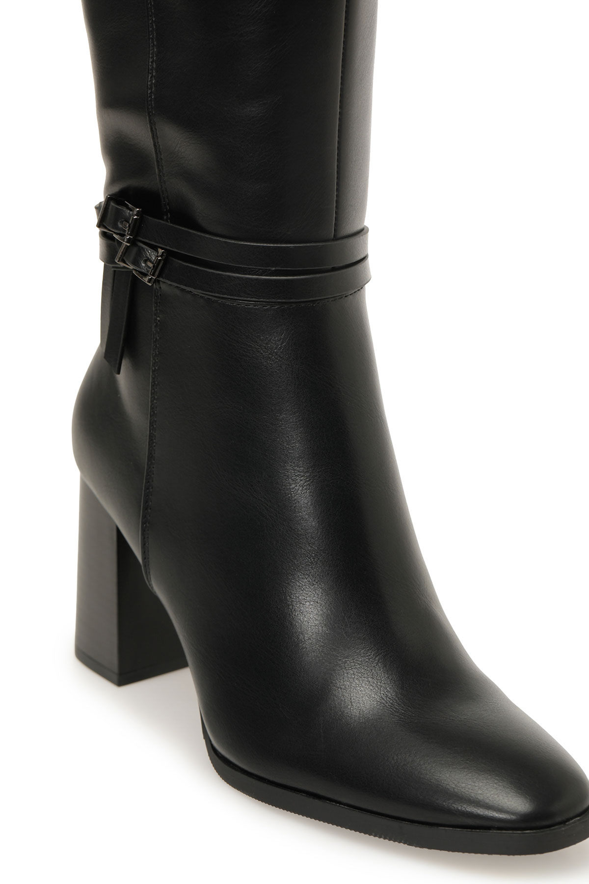 25K-8146 5PR Siyah Kadın Topuklu Çizme - Görsel 7