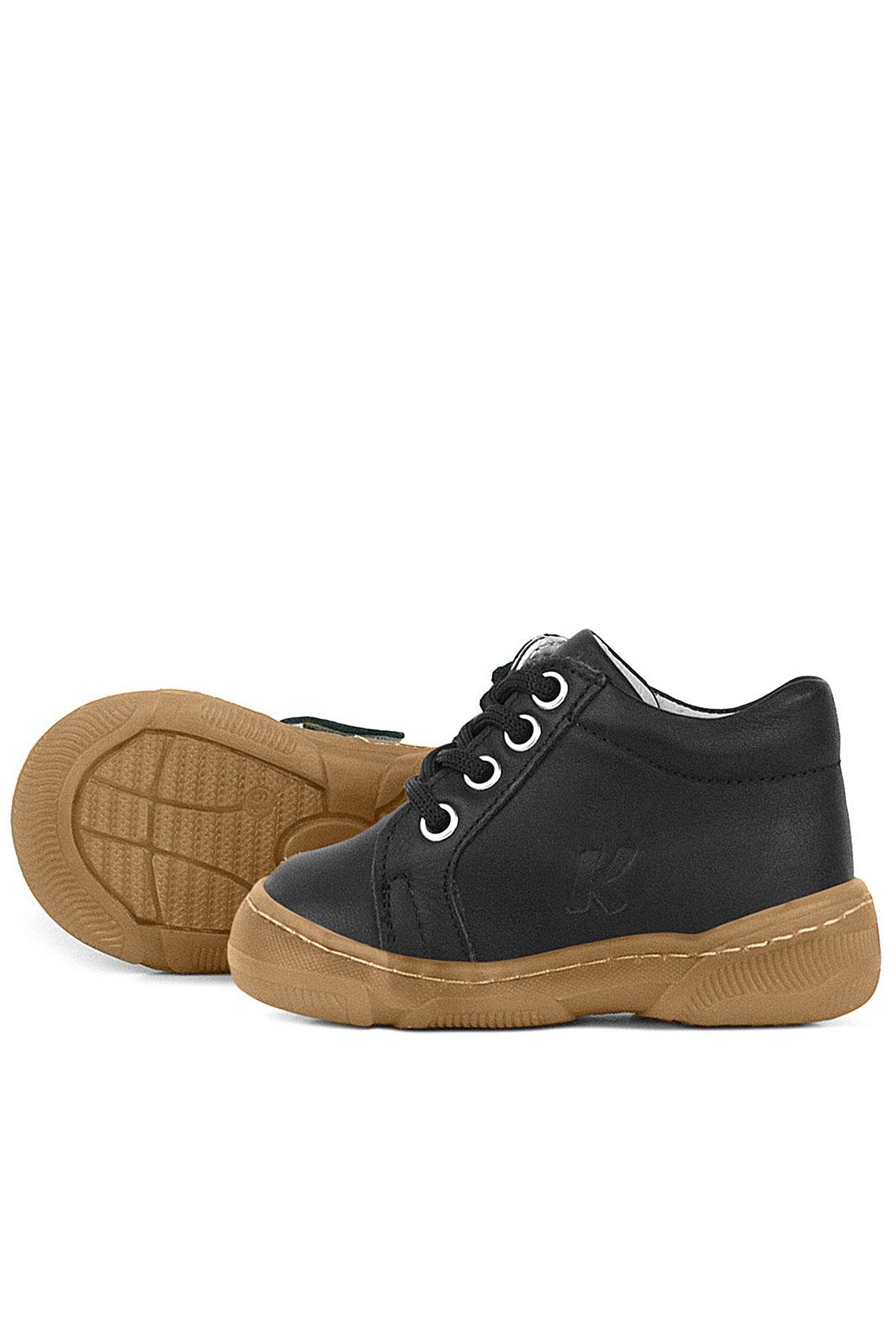 Anatomik Yumuşak Hakiki Deri Fermuarlı Siyah Bebek Bot Ayakkabı - Görsel 7