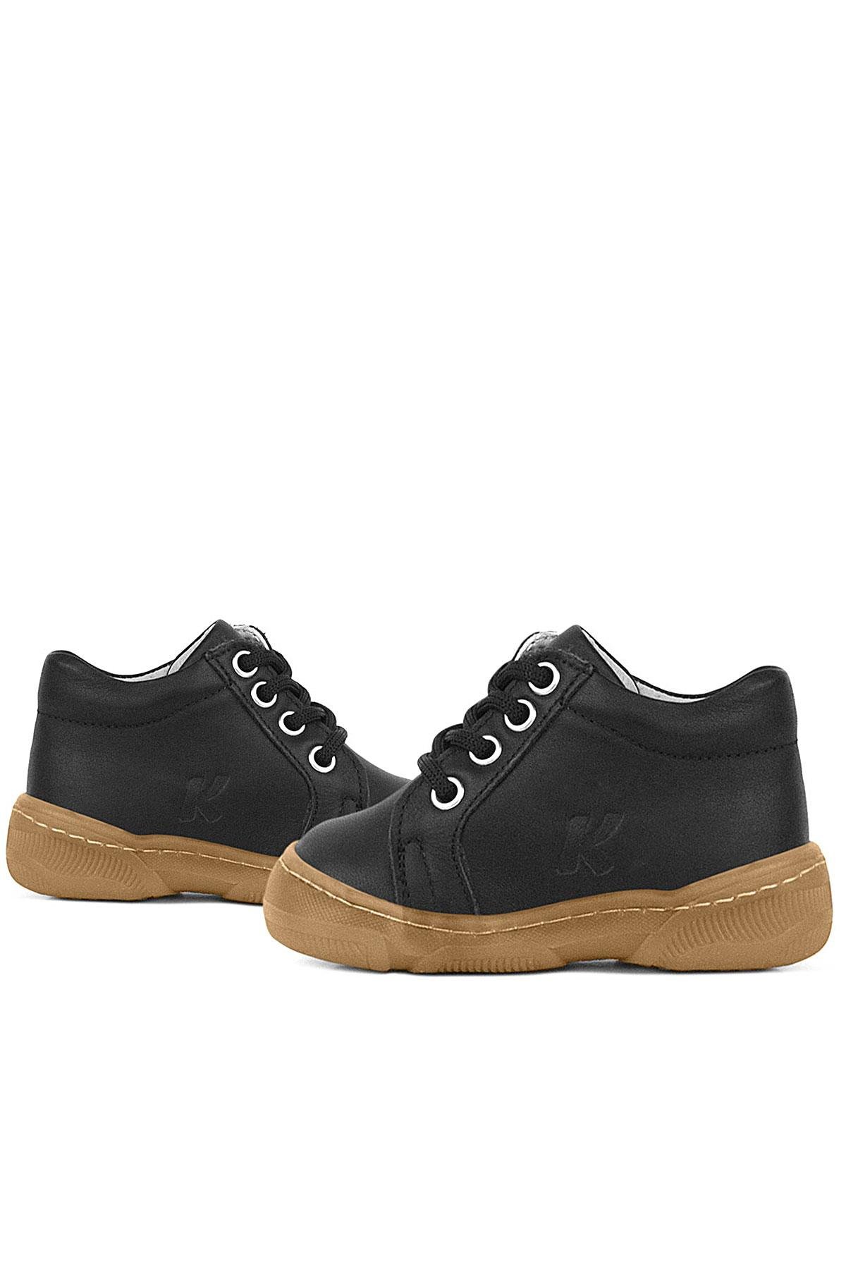 Anatomik Yumuşak Hakiki Deri Fermuarlı Siyah Bebek Bot Ayakkabı - Görsel 8