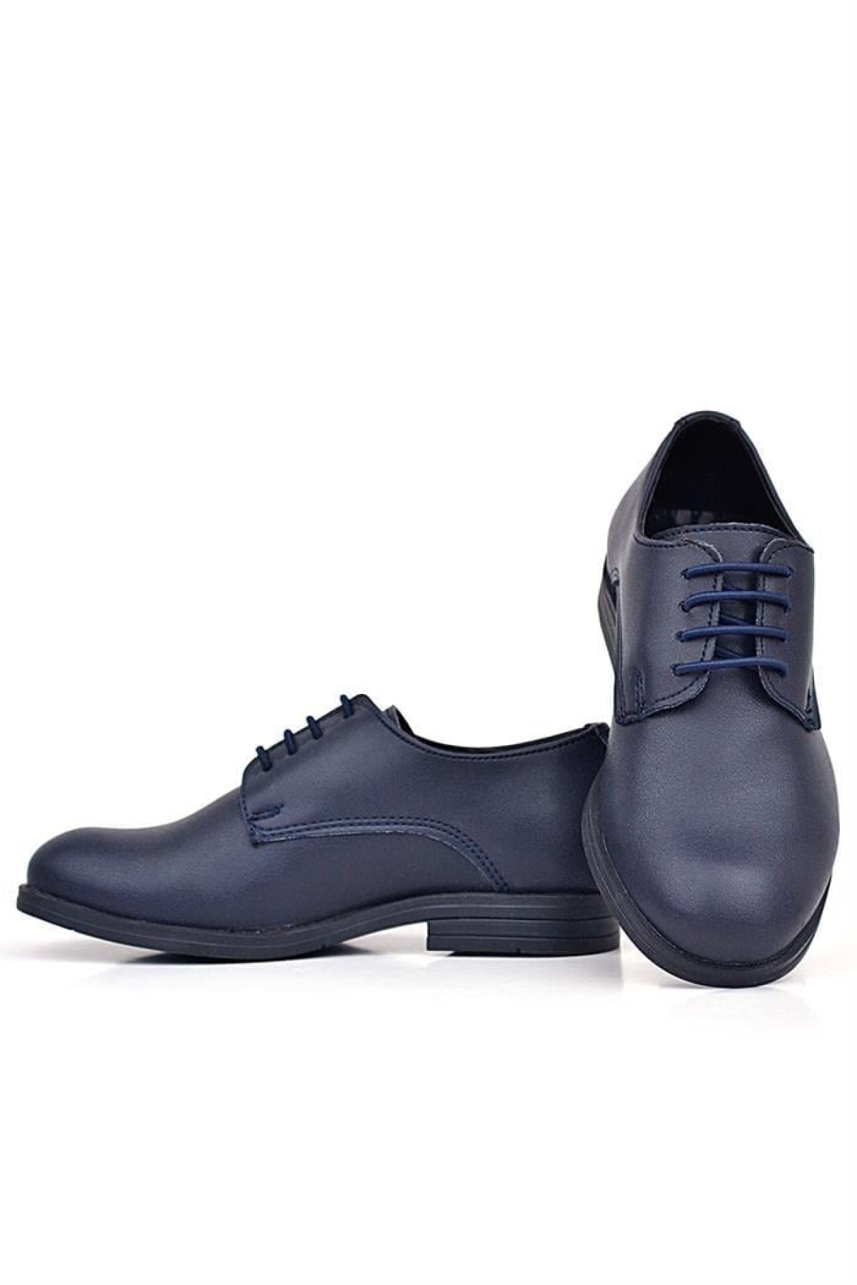 Lacivert Mat Bağcıklı Oxford Çocuk Okul Ayakkabısı - Görsel 8