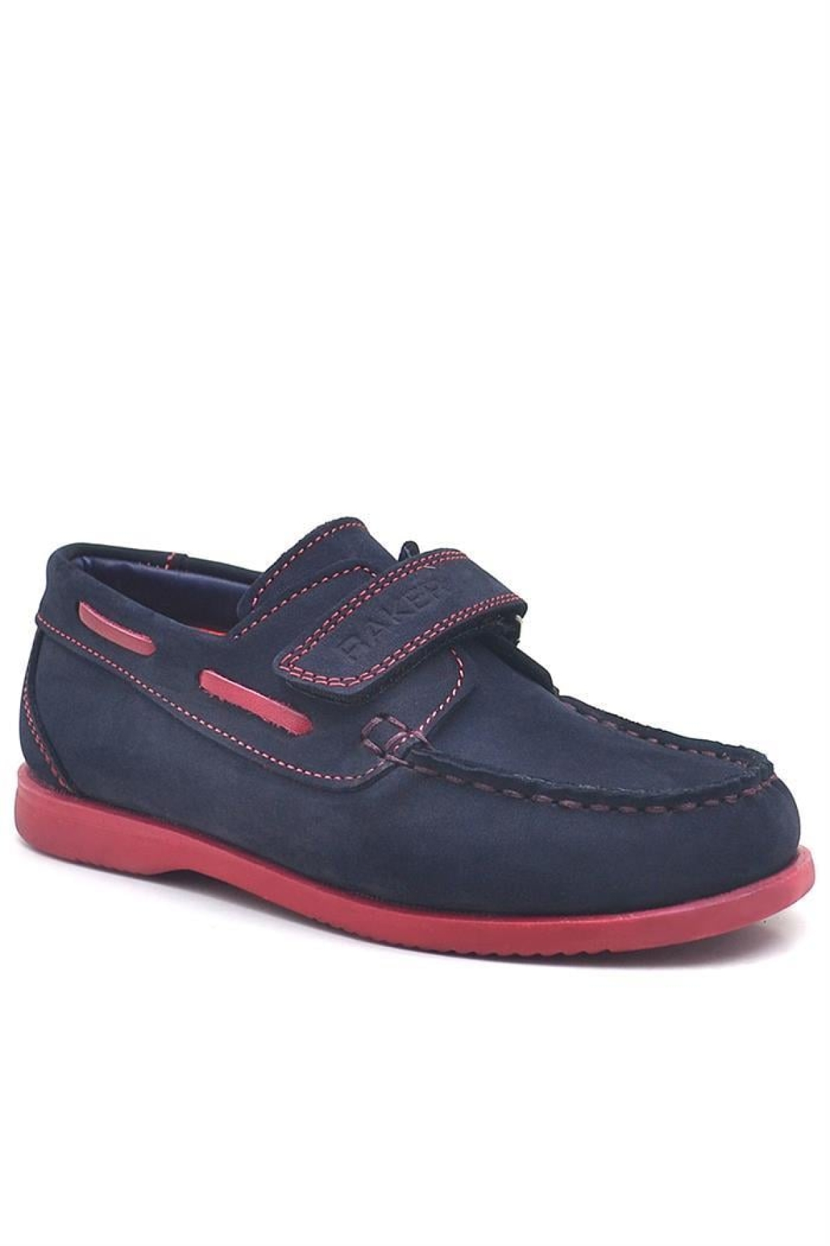 Simurg Hakiki Deri Lacivert Cırtlı Spor Erkek Çocuk Ayakkabı - Görsel 3