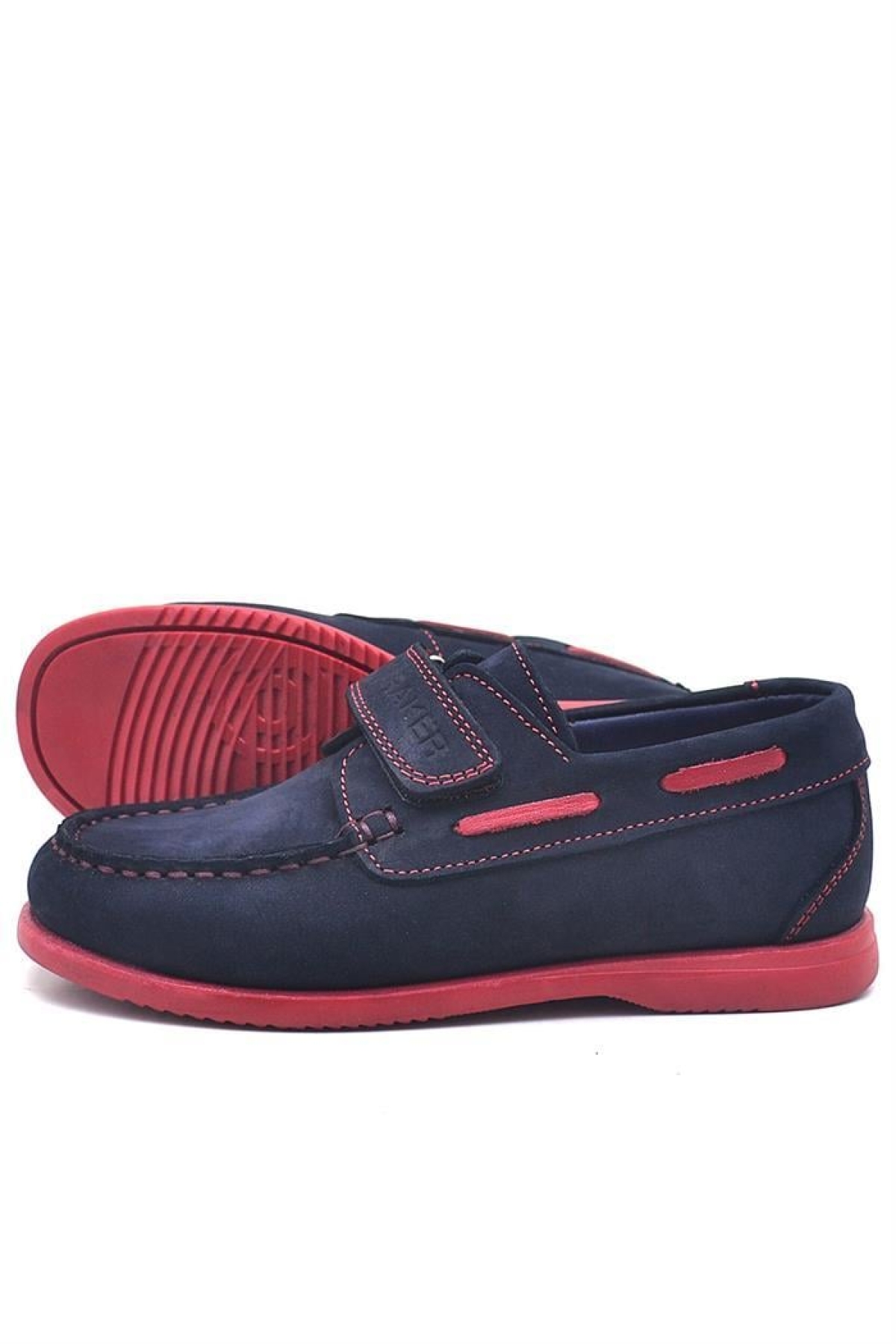 Simurg Hakiki Deri Lacivert Cırtlı Spor Erkek Çocuk Ayakkabı - Görsel 6