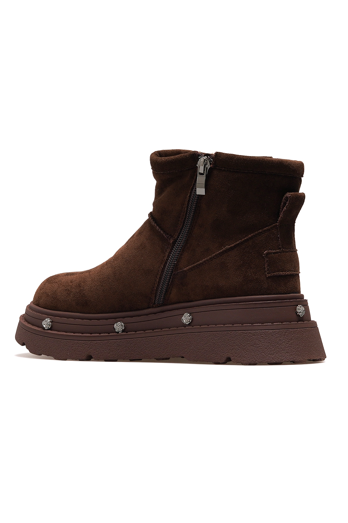 Kadın İçi Kürklü Casual Günlük Bot 25k 25k435 Z Kahve - Görsel 4