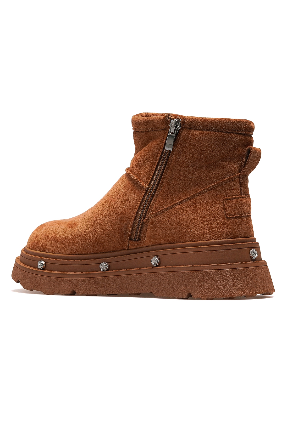 Kadın İçi Kürklü Casual Günlük Bot 25k 25k435 Z Camel - Görsel 4