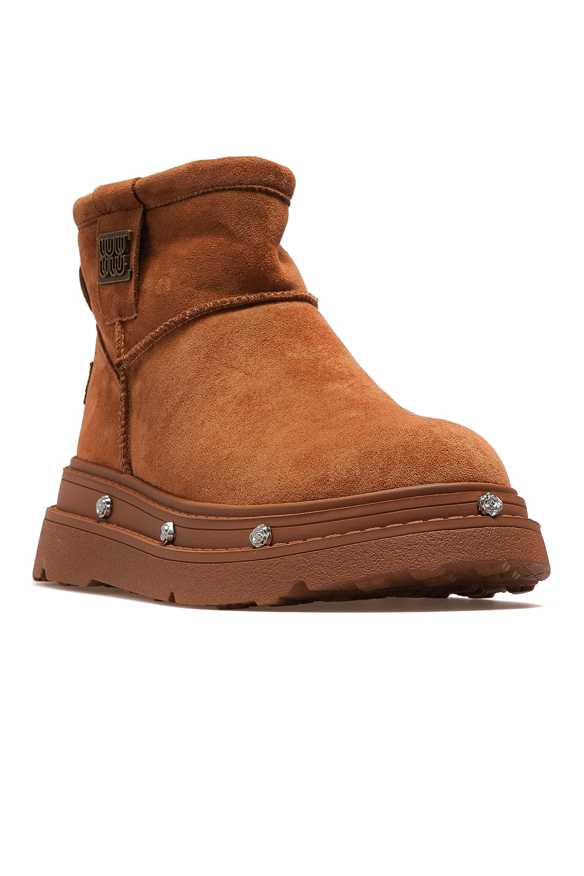 Kadın İçi Kürklü Casual Günlük Bot 25k 25k435 Z Camel - Görsel 5