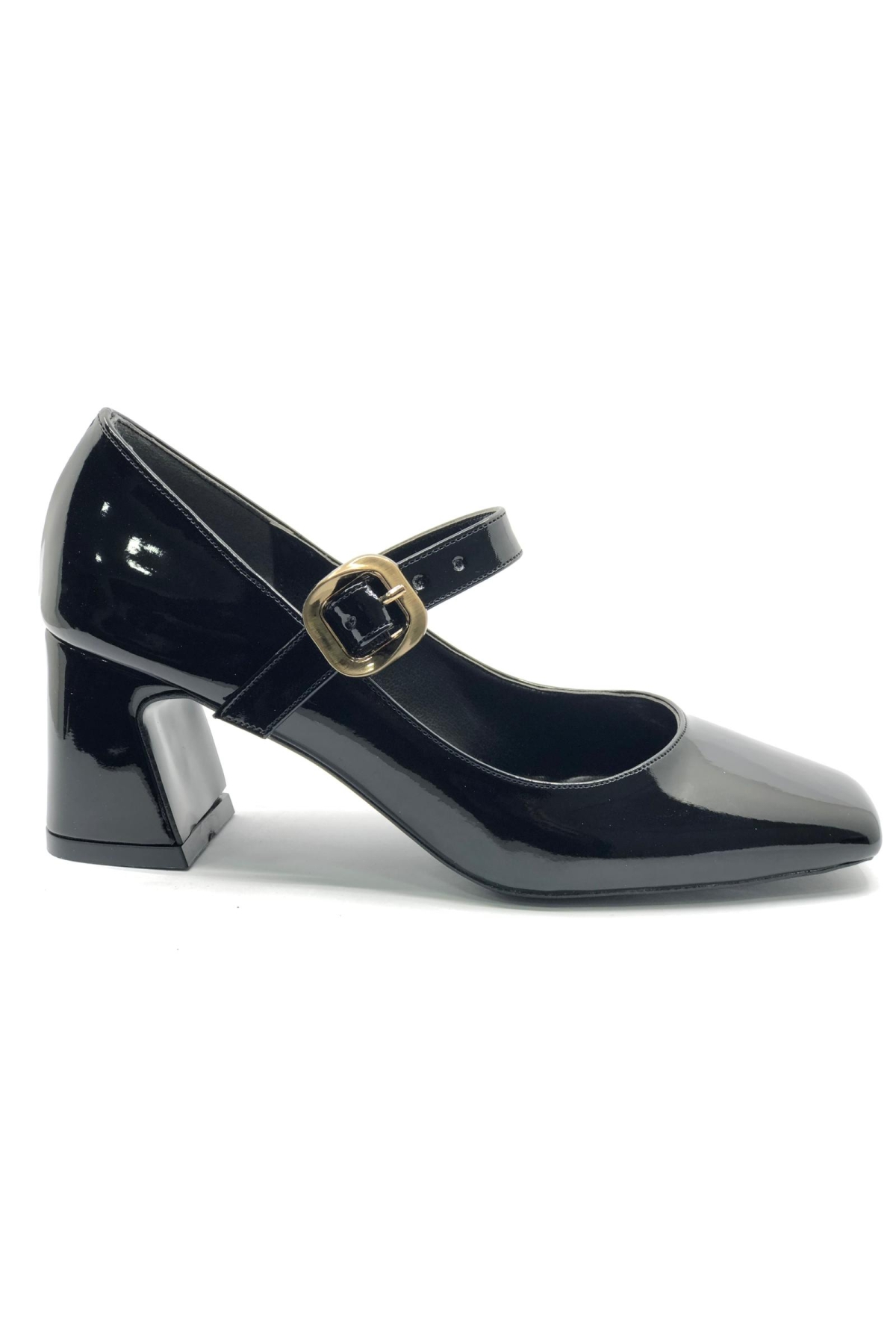 Baretli Detaylı Küt Burun Topuklu Kadın Ayakkabı - Görsel 3