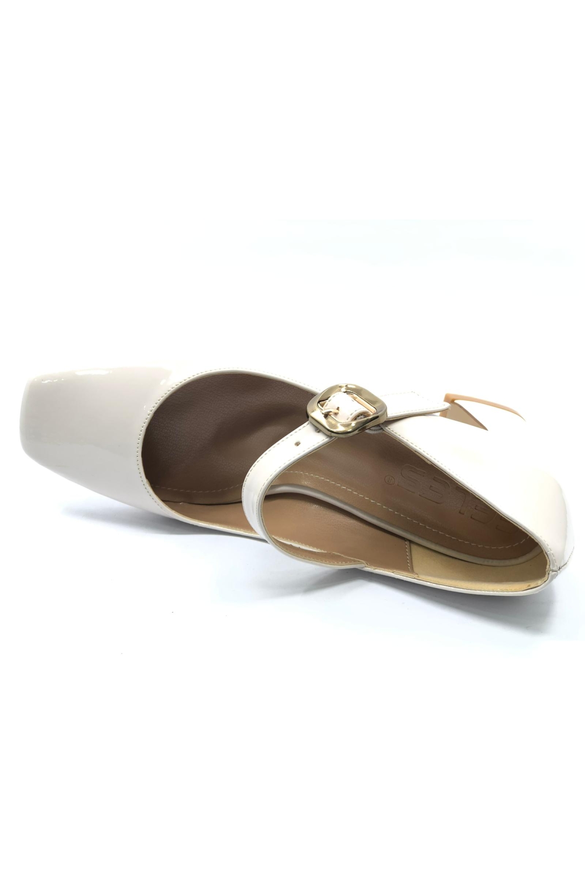 Baretli Detaylı Küt Burun Topuklu Kadın Ayakkabı - Görsel 5