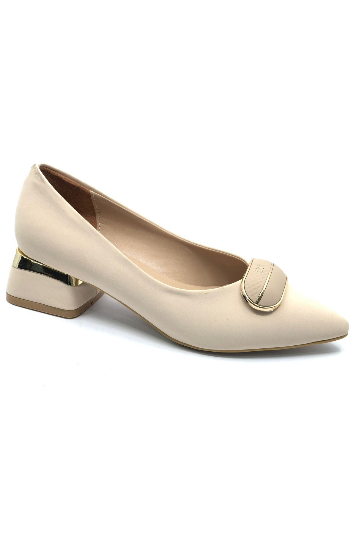 Silindir Toka Detaylı Topuklu Kadın Ayakkabı - Görsel 2