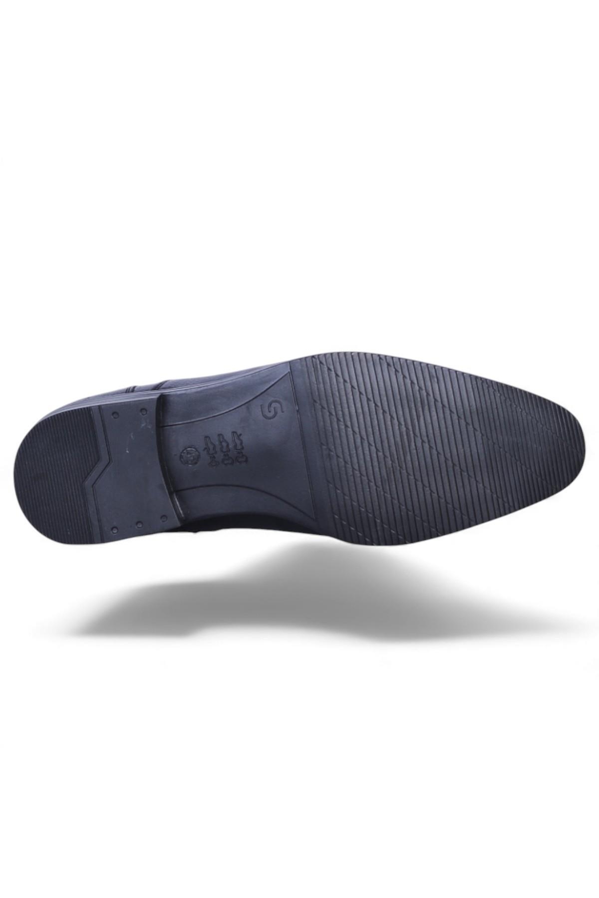 138 Siyah Zigana Erkek %100 Deri Kürklü Bot - Görsel 5