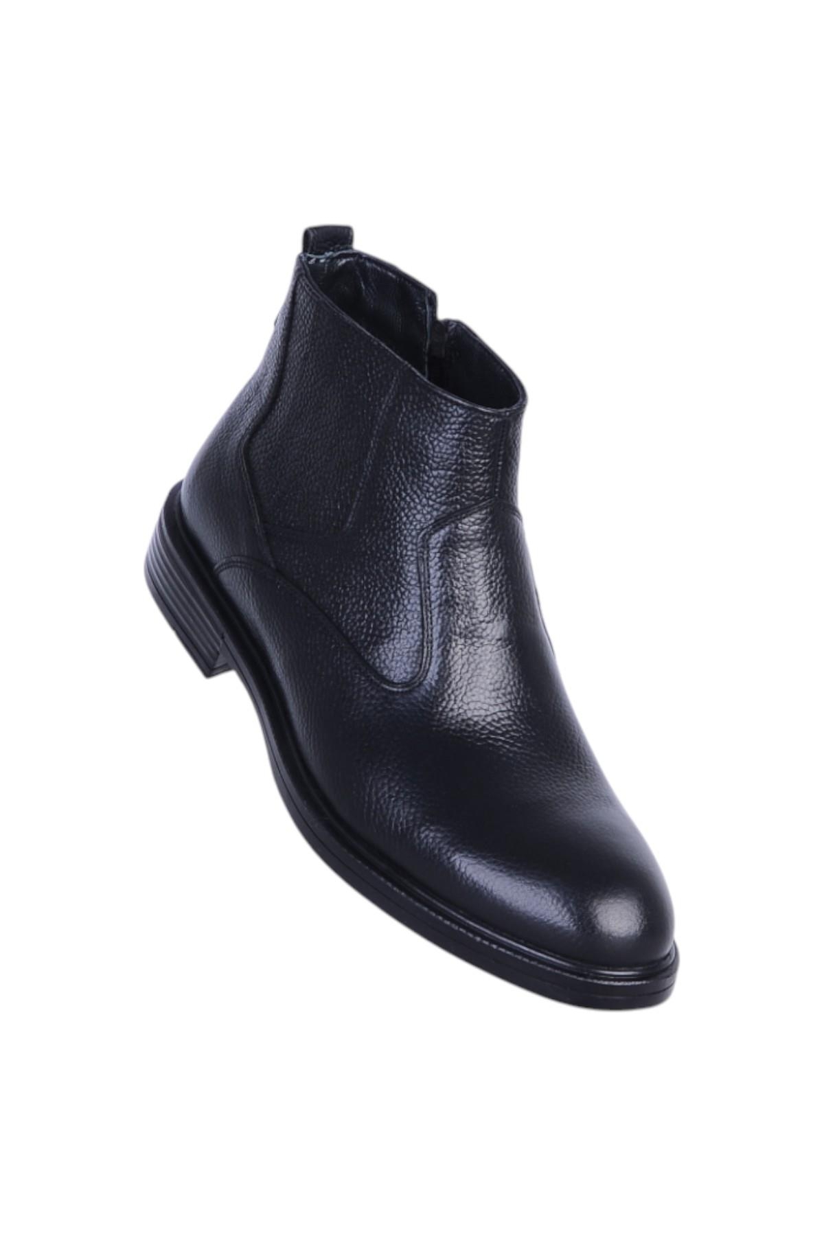 185 Siyah Zigana Erkek %100 Deri Kürklü Bot - Görsel 3
