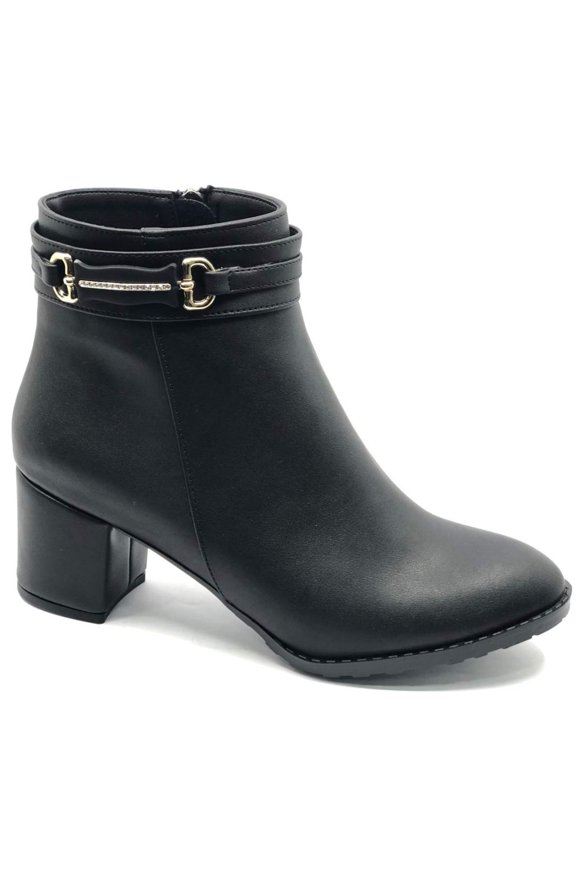 Yanı İnce Taş Tokalı Klasik Topuklu Kadın Bot - Görsel 4