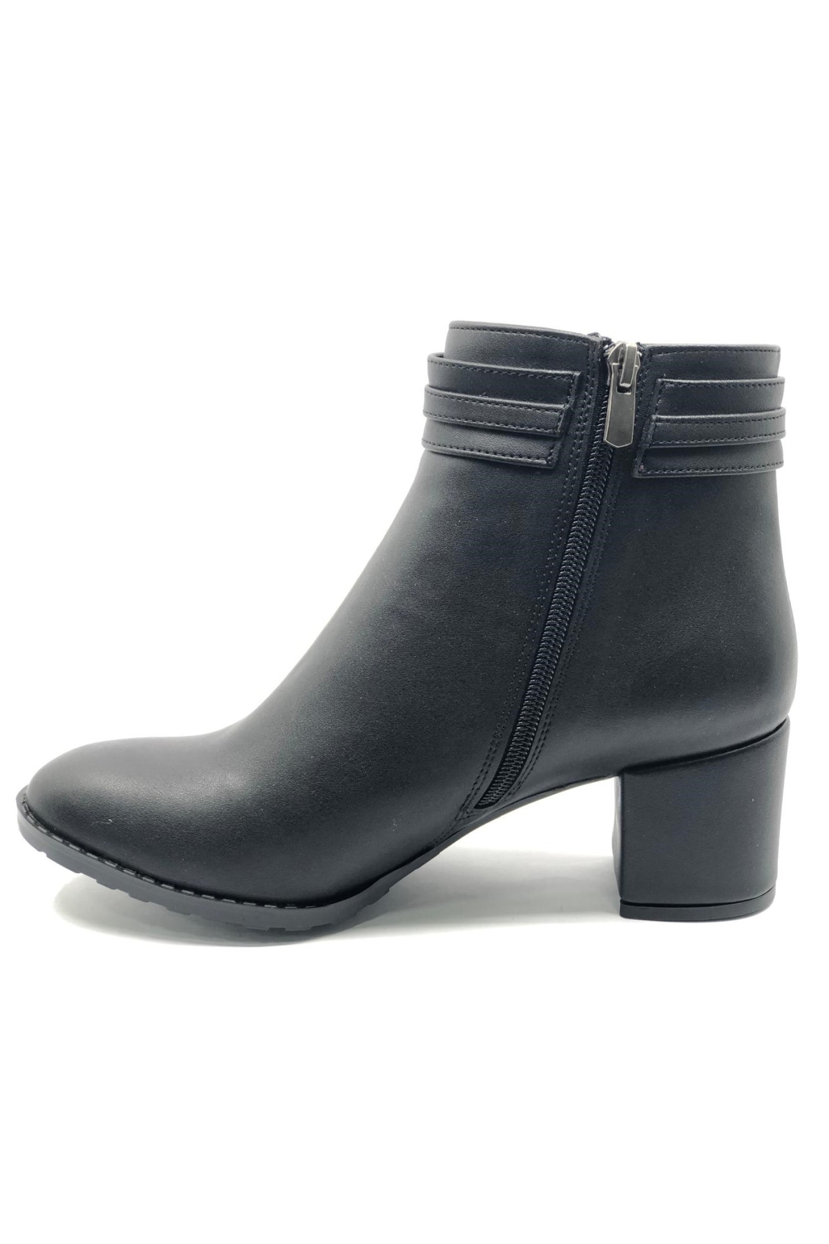 Yanı İnce Taş Tokalı Klasik Topuklu Kadın Bot - Görsel 5