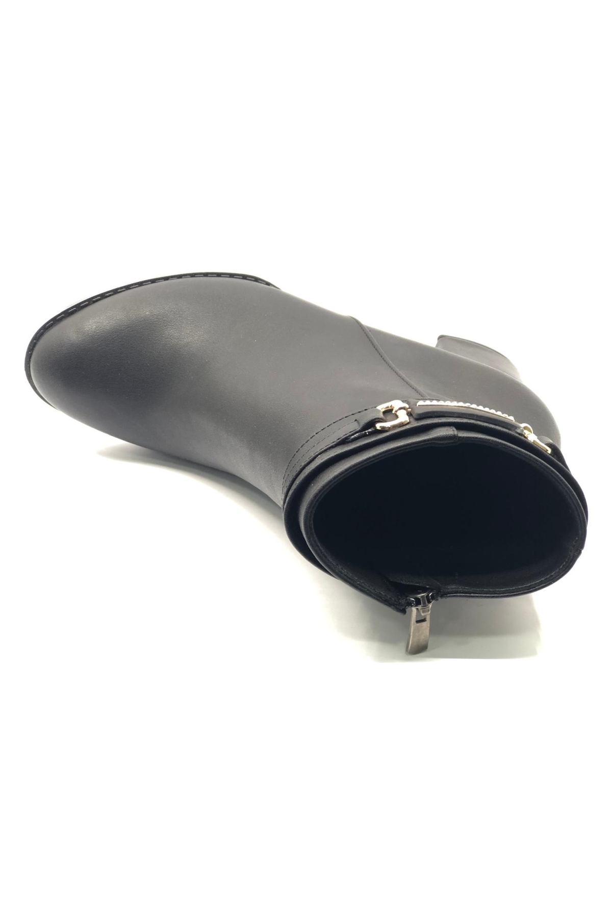 Yanı İnce Taş Tokalı Klasik Topuklu Kadın Bot - Görsel 6