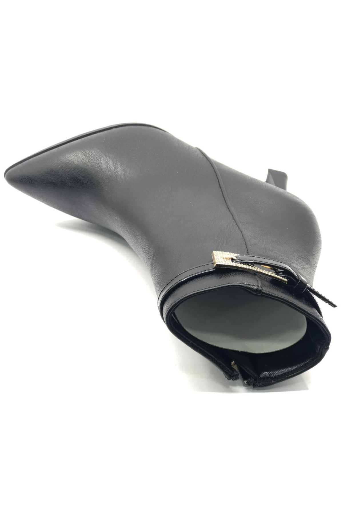 Yanı İnce Taş Tokalı Klasik Sivri Burun Topuklu Kadın Bot - Görsel 6