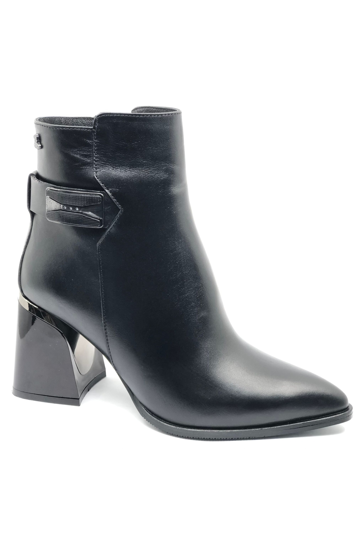 Sazreen Hakiki Deri Ortopedik Topuklu Kadın Bot - Görsel 4