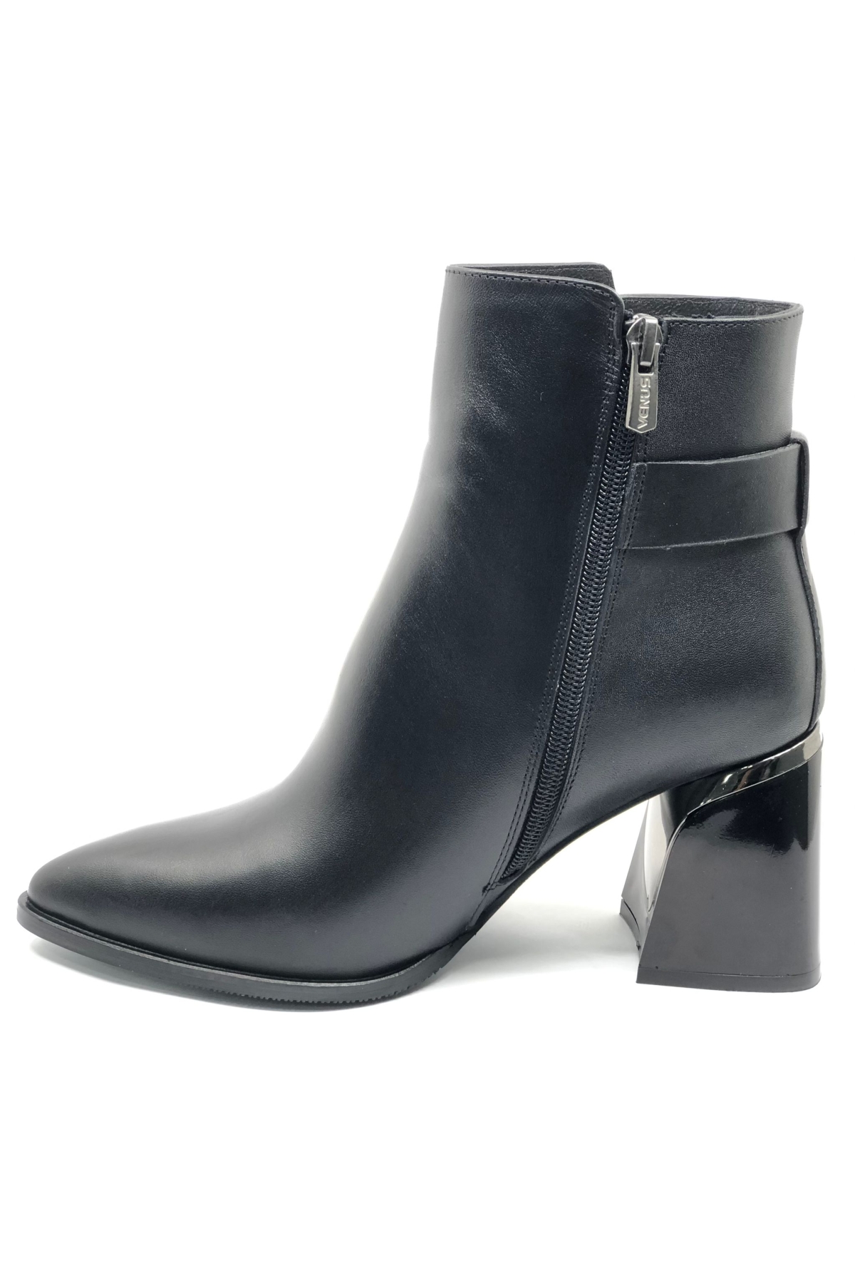 Sazreen Hakiki Deri Ortopedik Topuklu Kadın Bot - Görsel 5