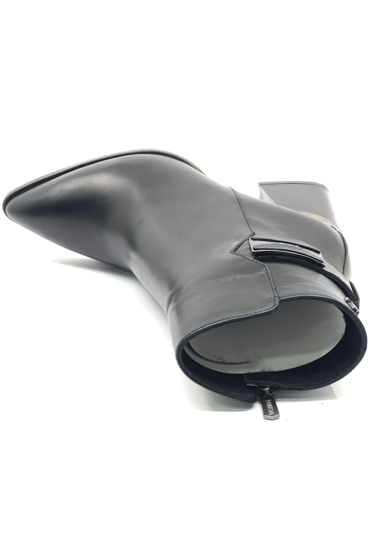 Sazreen Hakiki Deri Ortopedik Topuklu Kadın Bot - Görsel 6