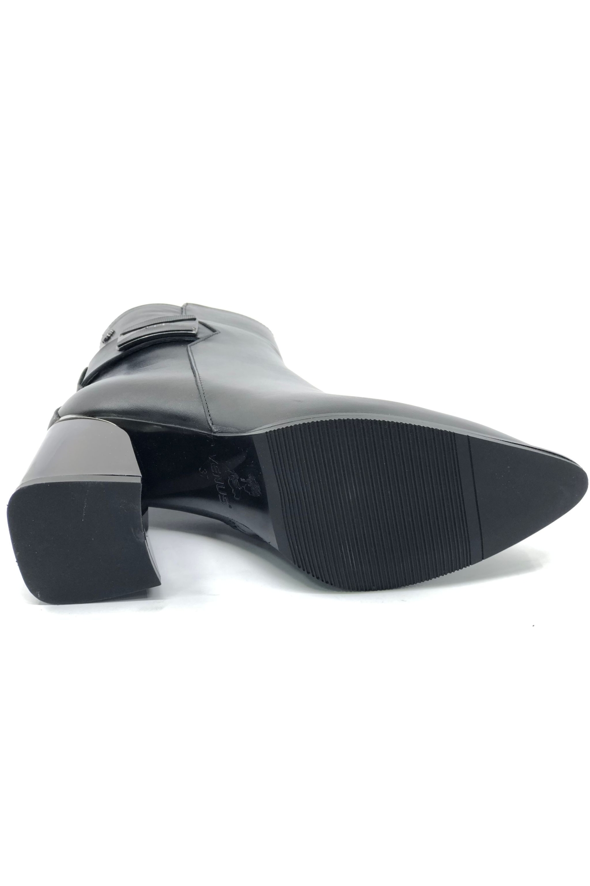 Sazreen Hakiki Deri Ortopedik Topuklu Kadın Bot - Görsel 7