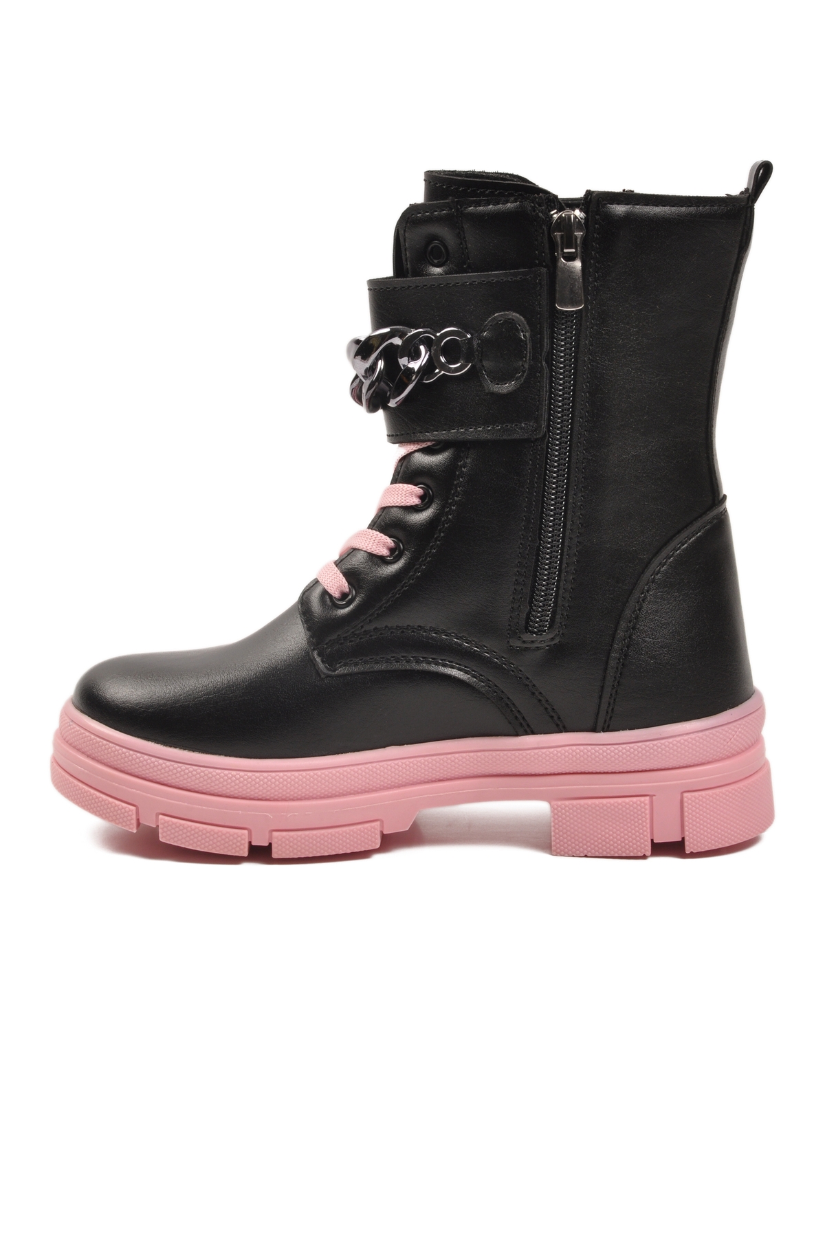 Siyah Pembe İçi Polarlı Kaymaz Taban Kız Çocuk Bot G-1001 F Zncr - Görsel 3
