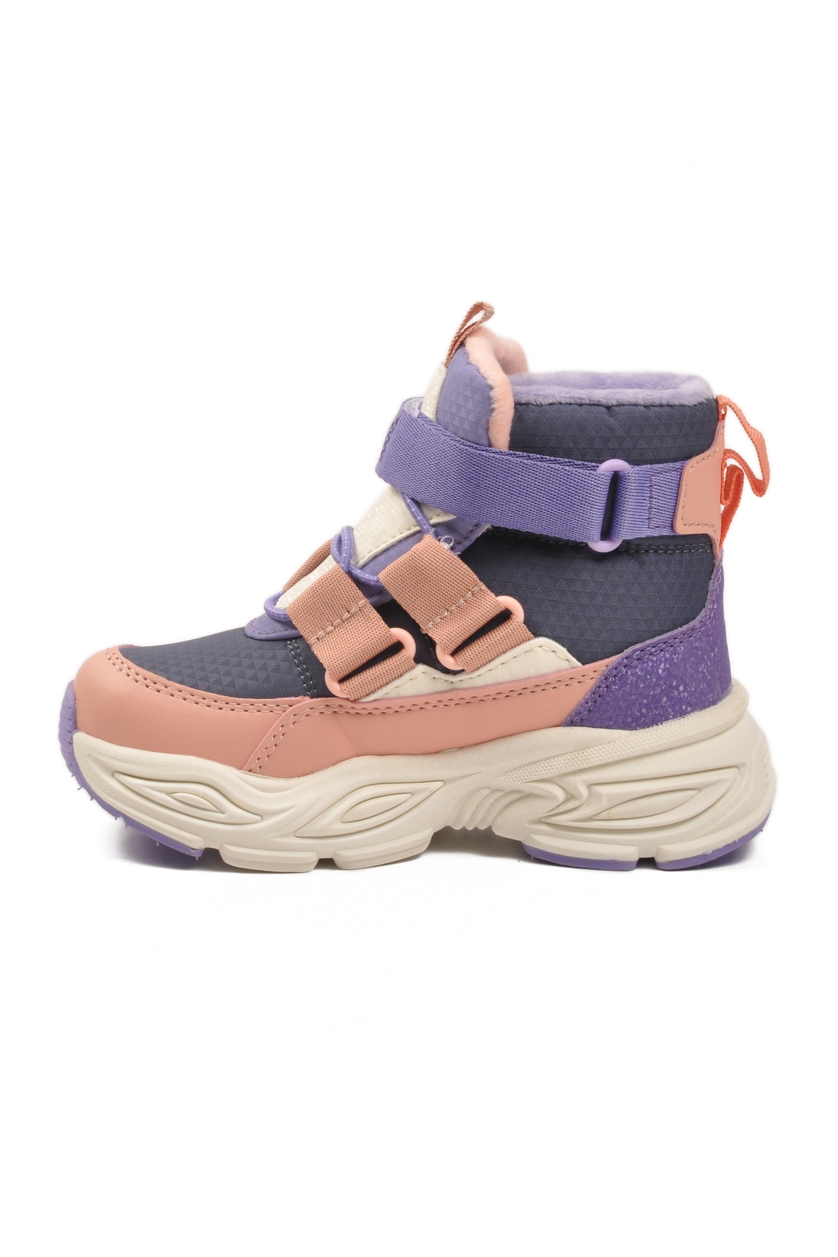 Pudra Cırlı İçi Kürklü Kaymaz Soğuğa Dirençli Kız Çocuk Bot 2087 P - Görsel 3