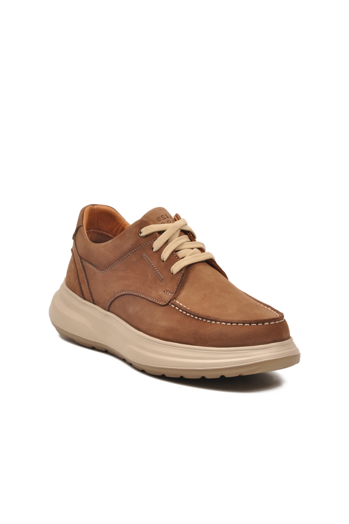 Kahve Nubuk Hakiki Deri Ortopedik Erkek Casual Ayakkabı 255220 M - Görsel 4