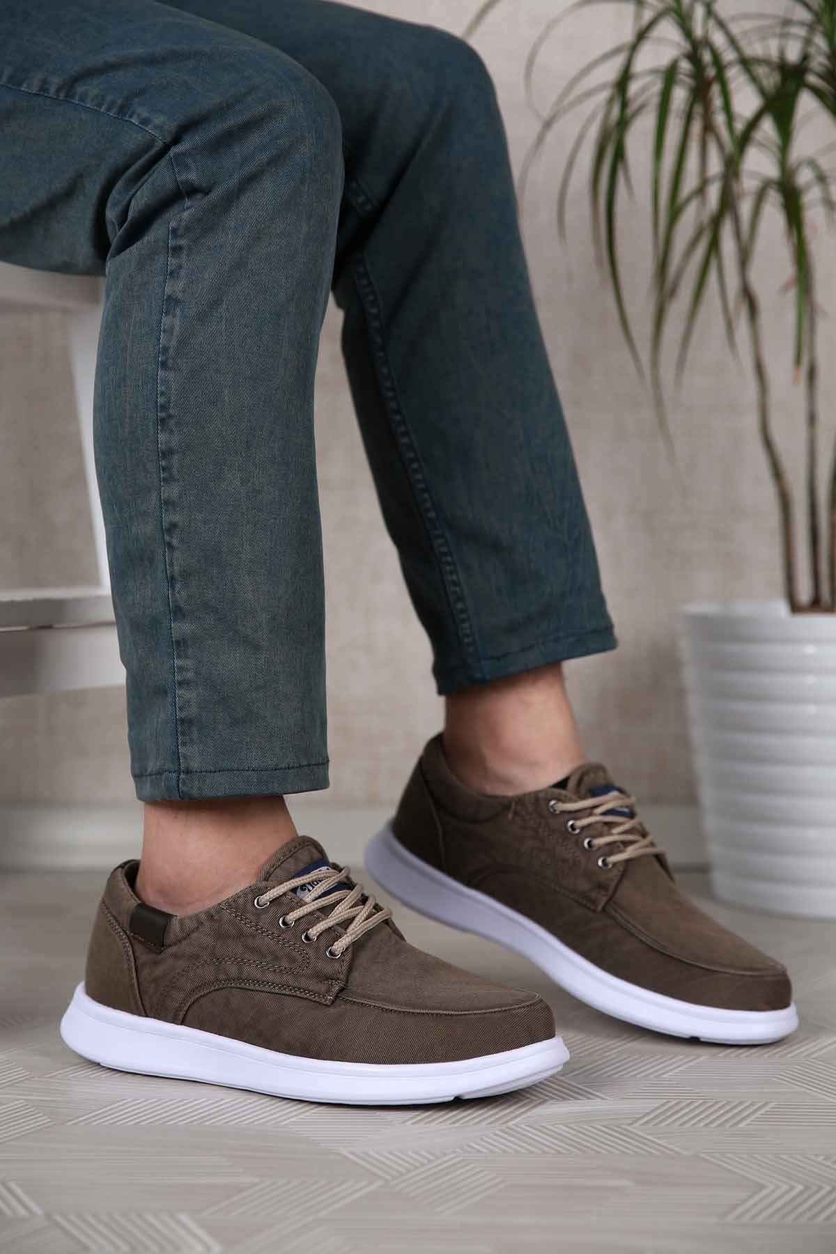 Erkek Bağcıklı Spor Ayakkabı VİZON - Görsel 3