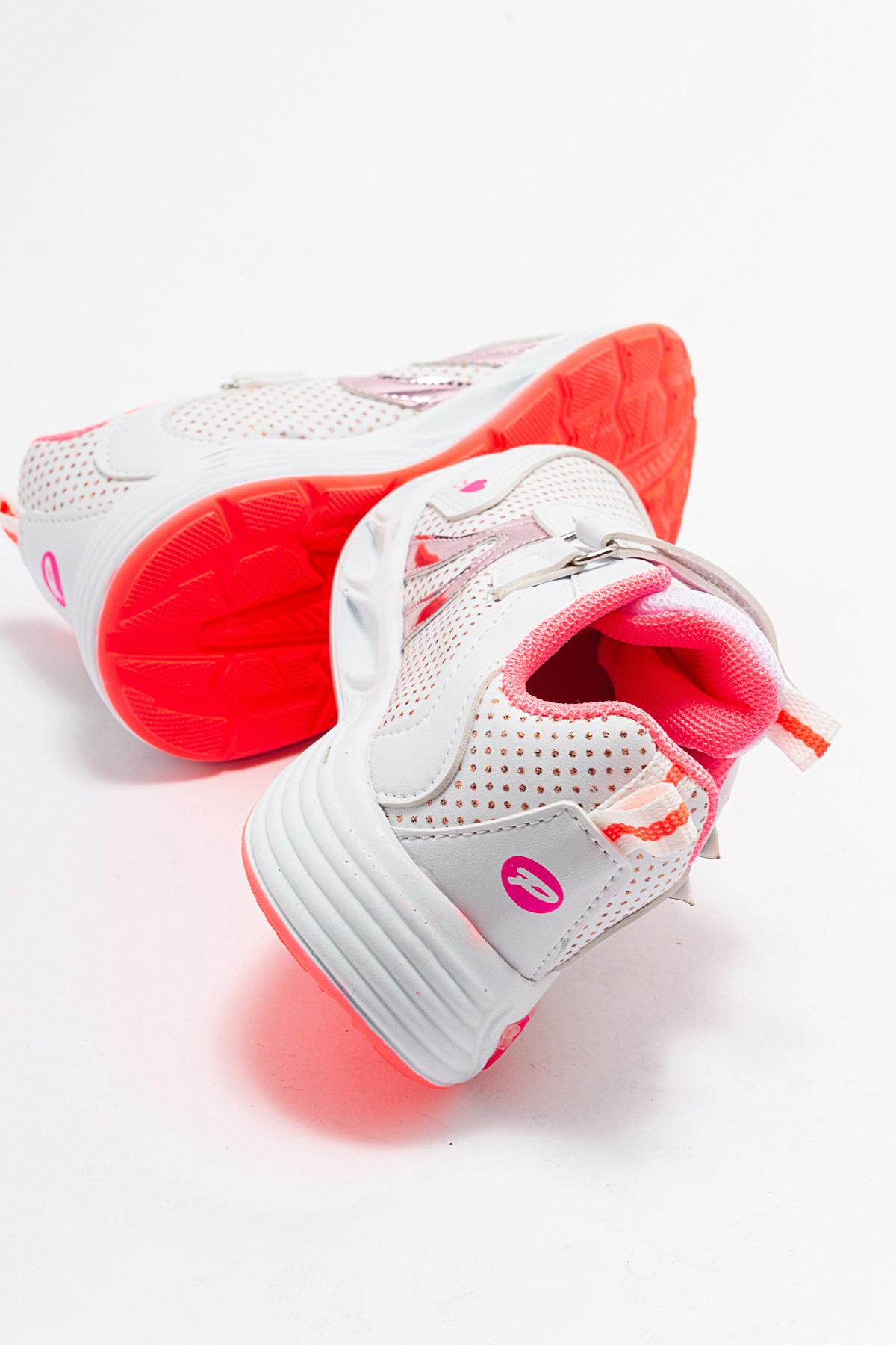 Kalpli Çocuk Spor Ayakkabı BEYAZ FUJE - Görsel 5