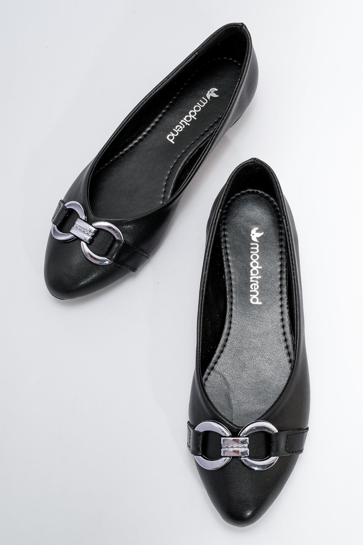 Kadın Tokalı Babet SİYAH CİLT - Görsel 6