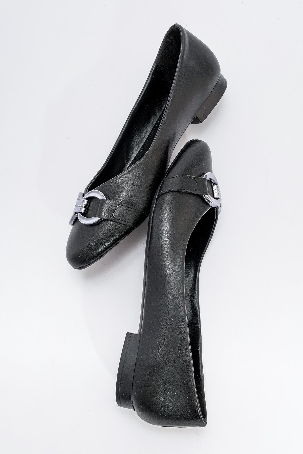 Kadın Tokalı Babet SİYAH CİLT - Görsel 7