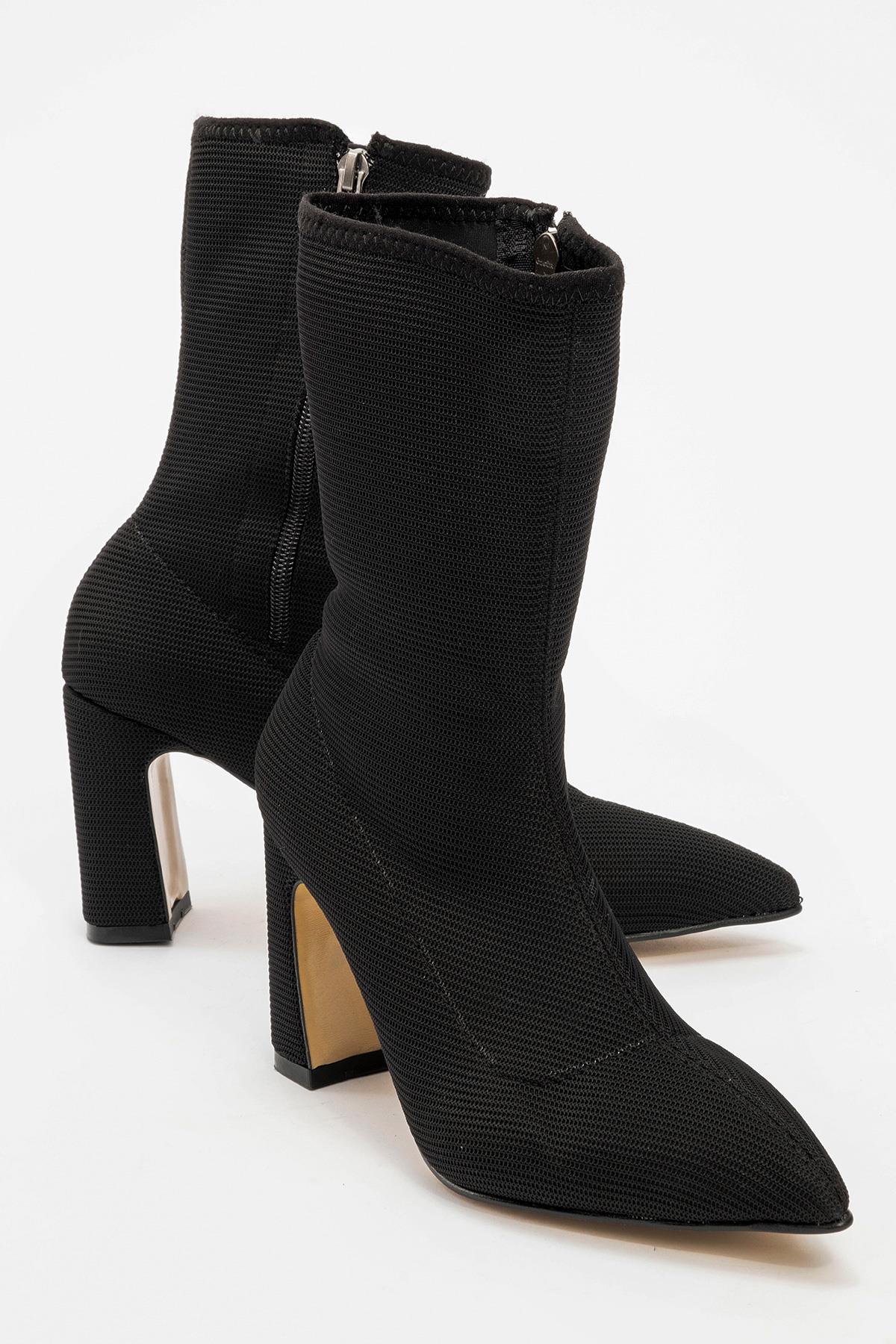 Kadın Topuklu Bot SİYAH - Görsel 2