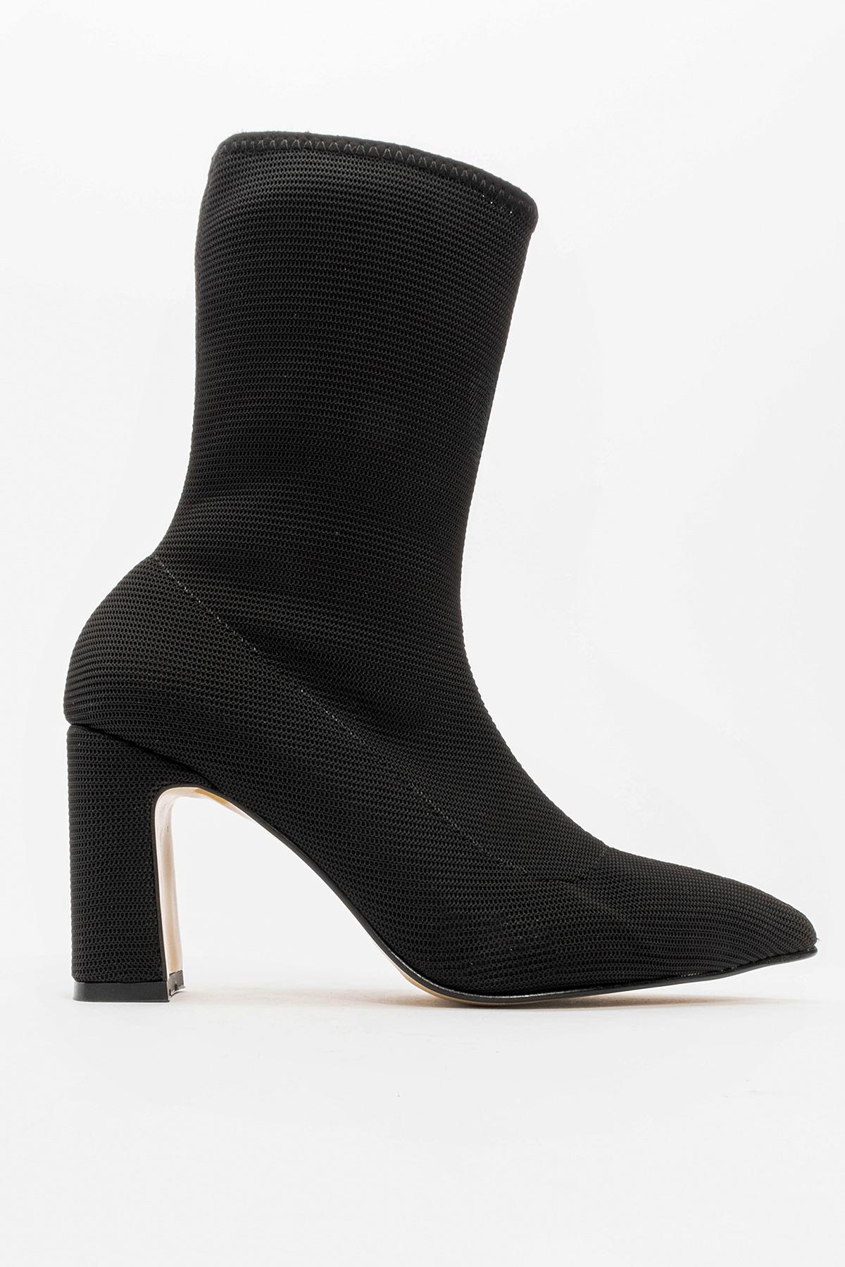 Kadın Topuklu Bot SİYAH - Görsel 3