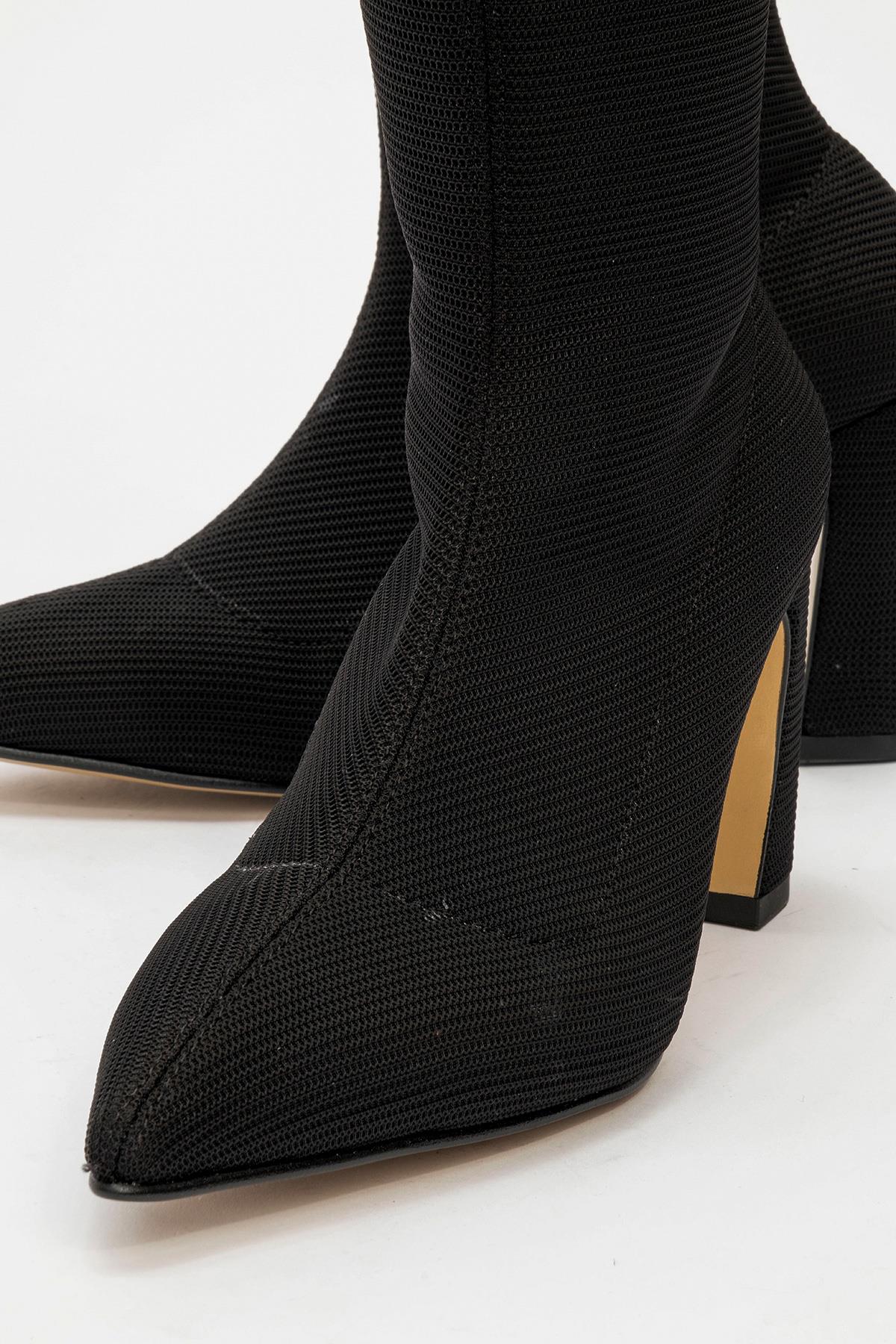 Kadın Topuklu Bot SİYAH - Görsel 4