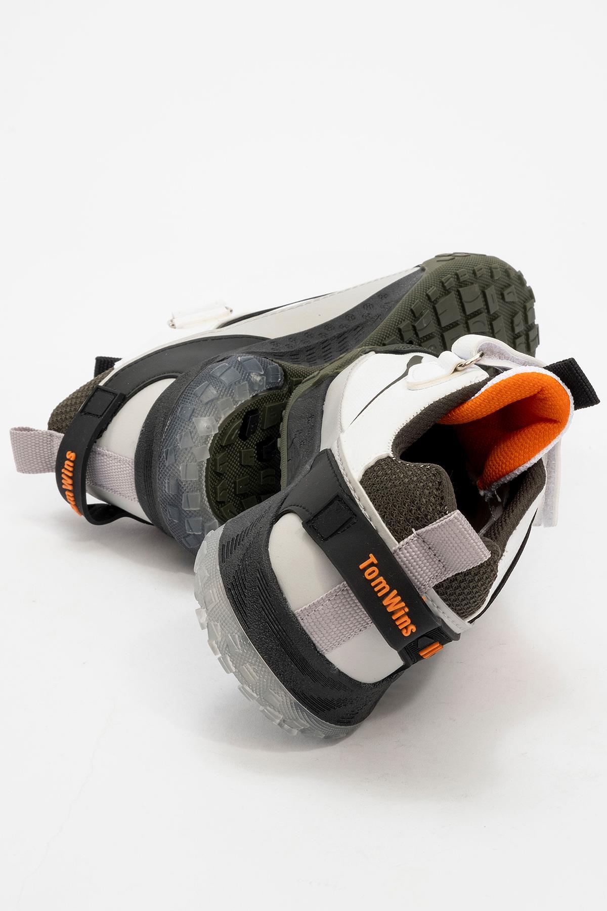 Işıklı Cırtlı Çocuk Spor Ayakkabı PEMBE BEYAZ PUDRA - Görsel 5