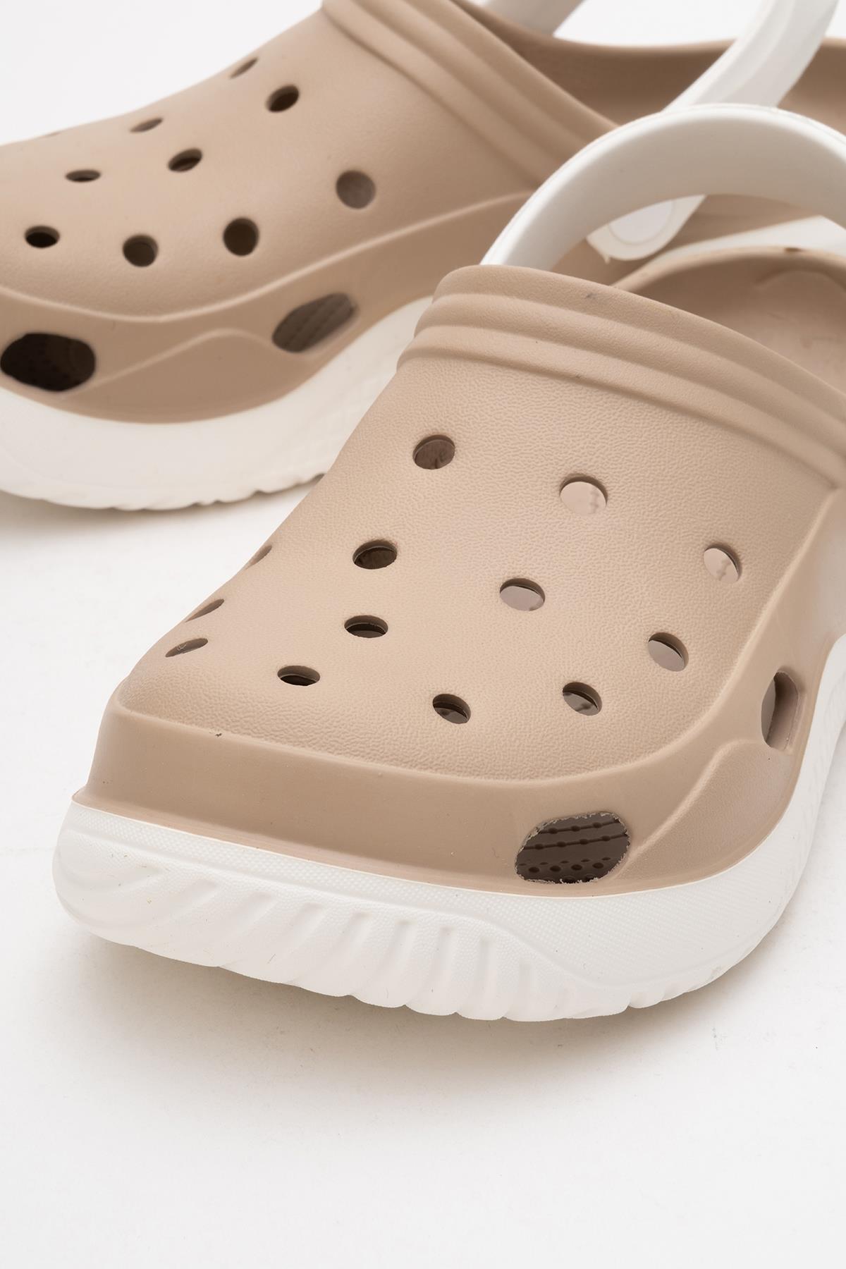 Kadın Sabo Terlik BORDO BEYAZ - Görsel 4