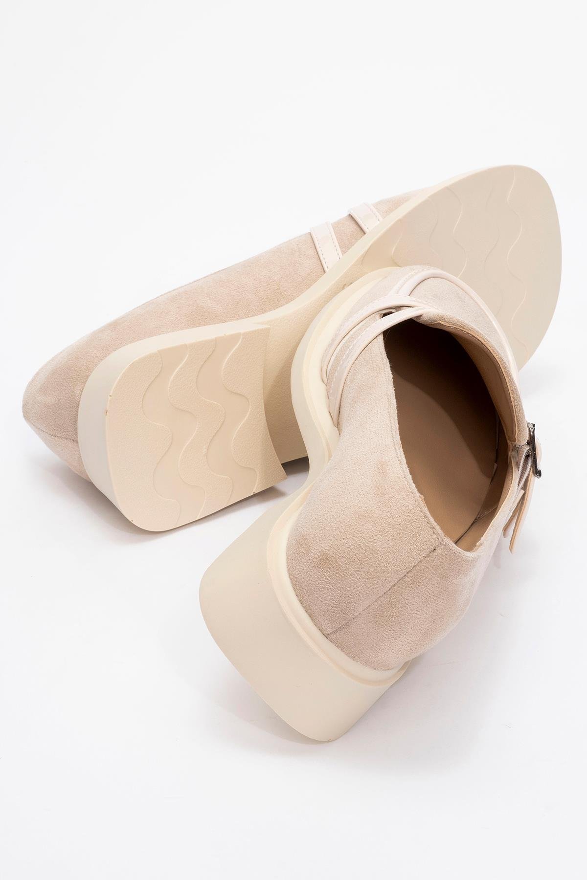 Kadın Günlük Ayakkabı BEJ CİLT - Görsel 5