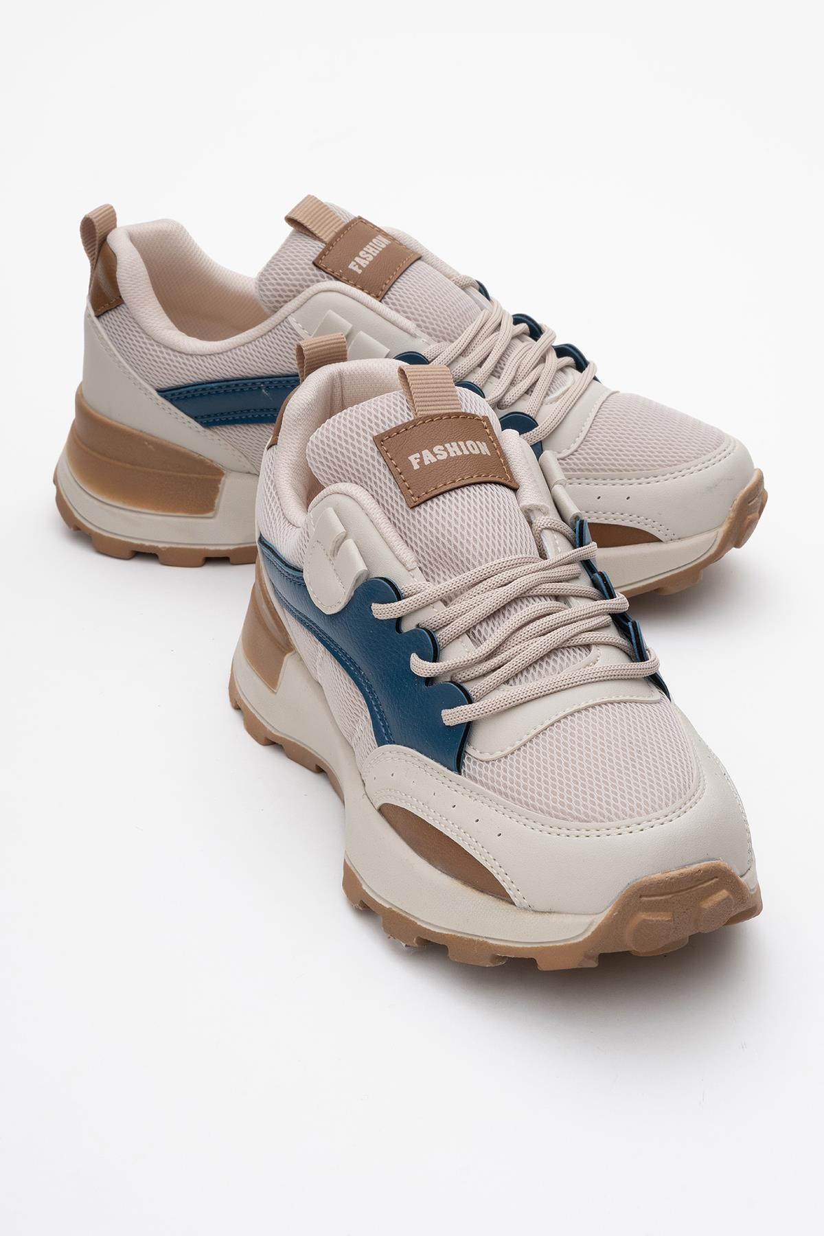 Kadın Spor Ayakkabı BEJ LİLA BEYAZ - Görsel 2