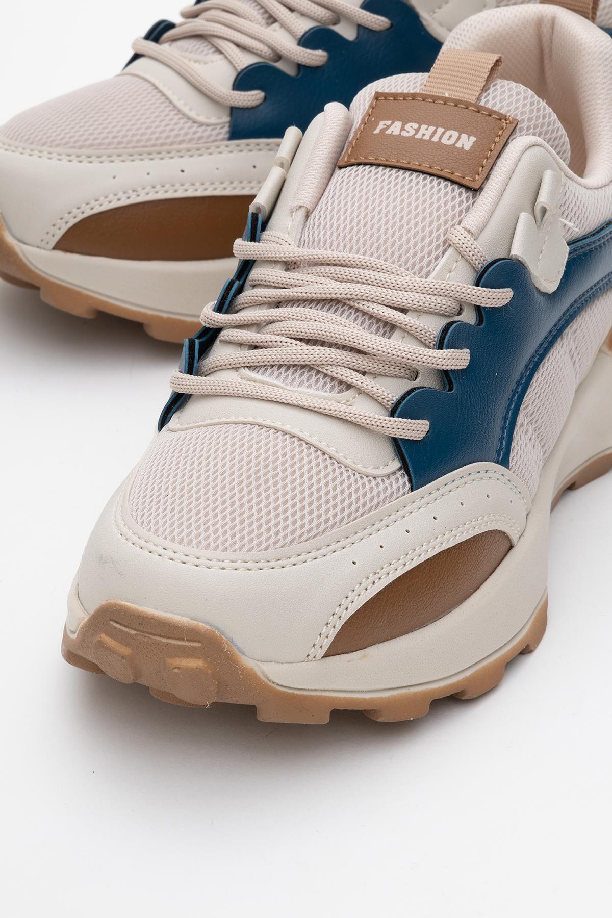 Kadın Spor Ayakkabı BEJ LİLA BEYAZ - Görsel 4