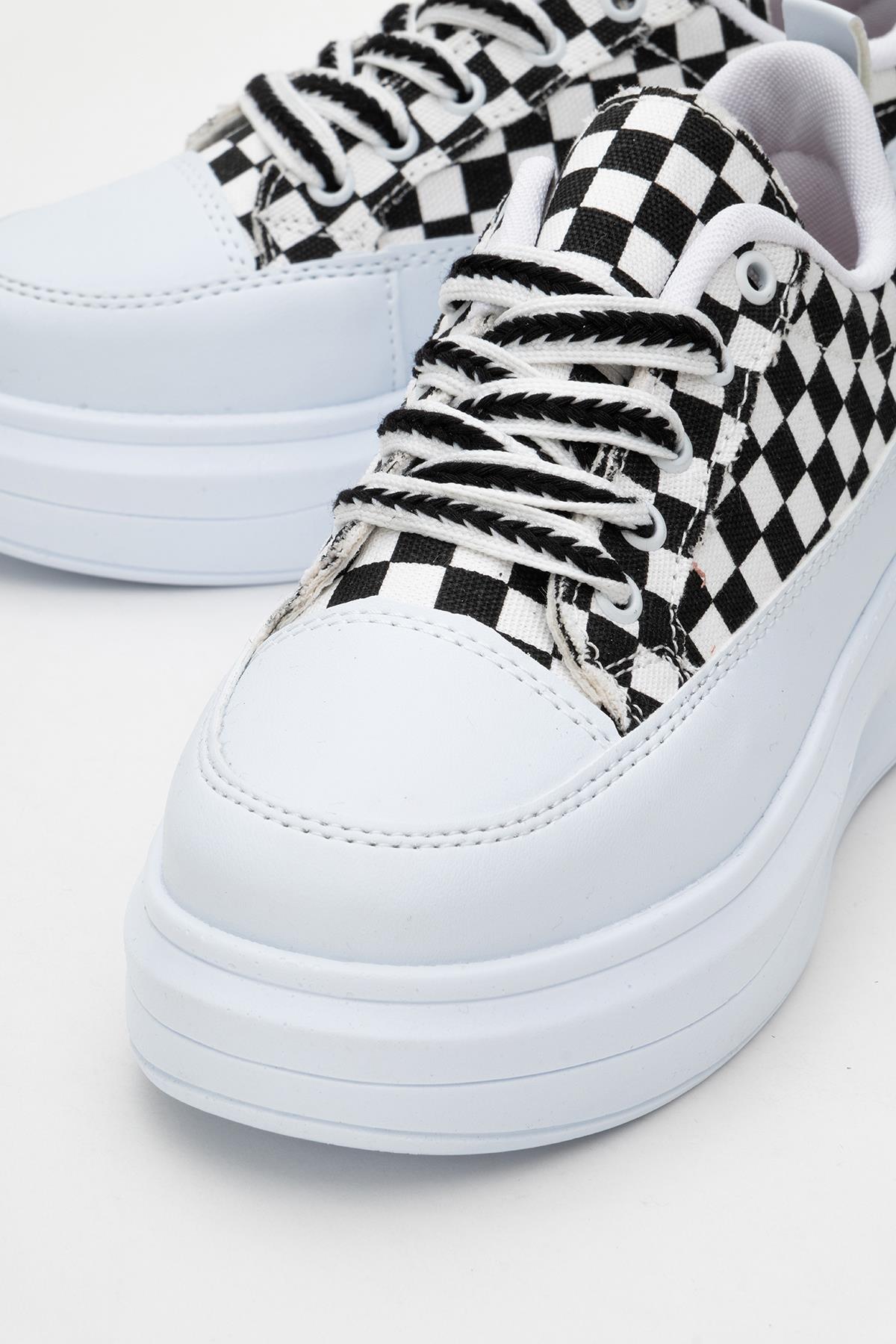 Kadın Anorak Spor Ayakkabı BEYAZ MAT - Görsel 4