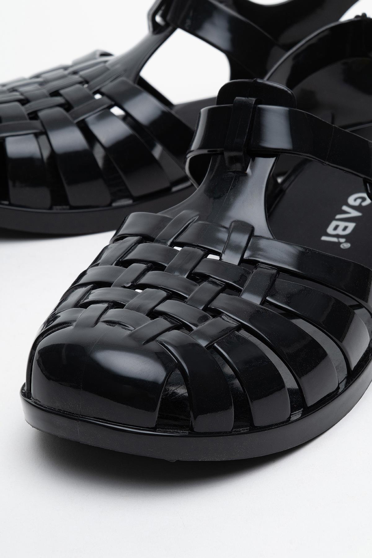 Önü Kapalı Plaj Sandalet SİYAH - Görsel 4