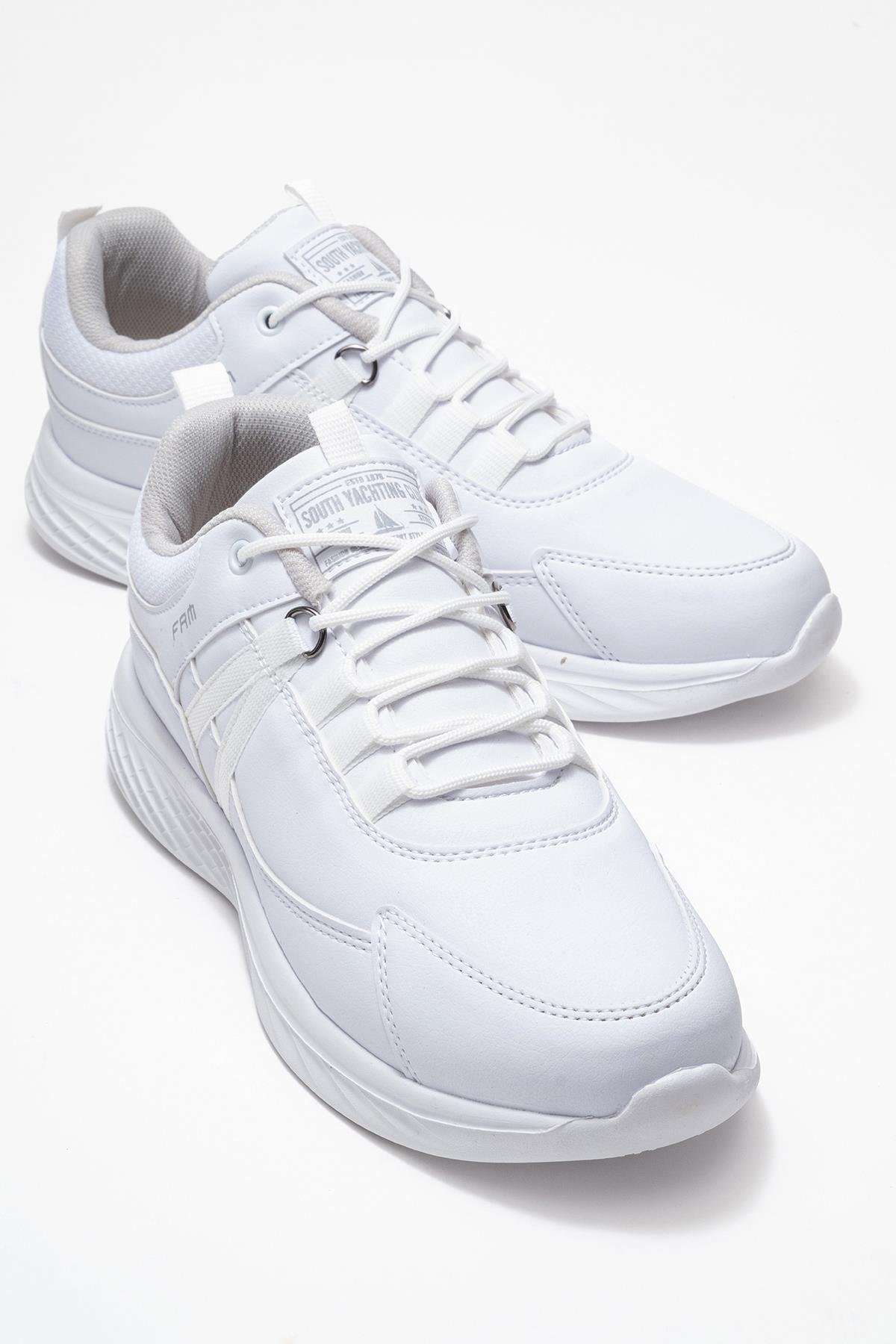 Bağcıklı Erkek Spor Ayakkabı BEYAZ BEYAZ - Görsel 2
