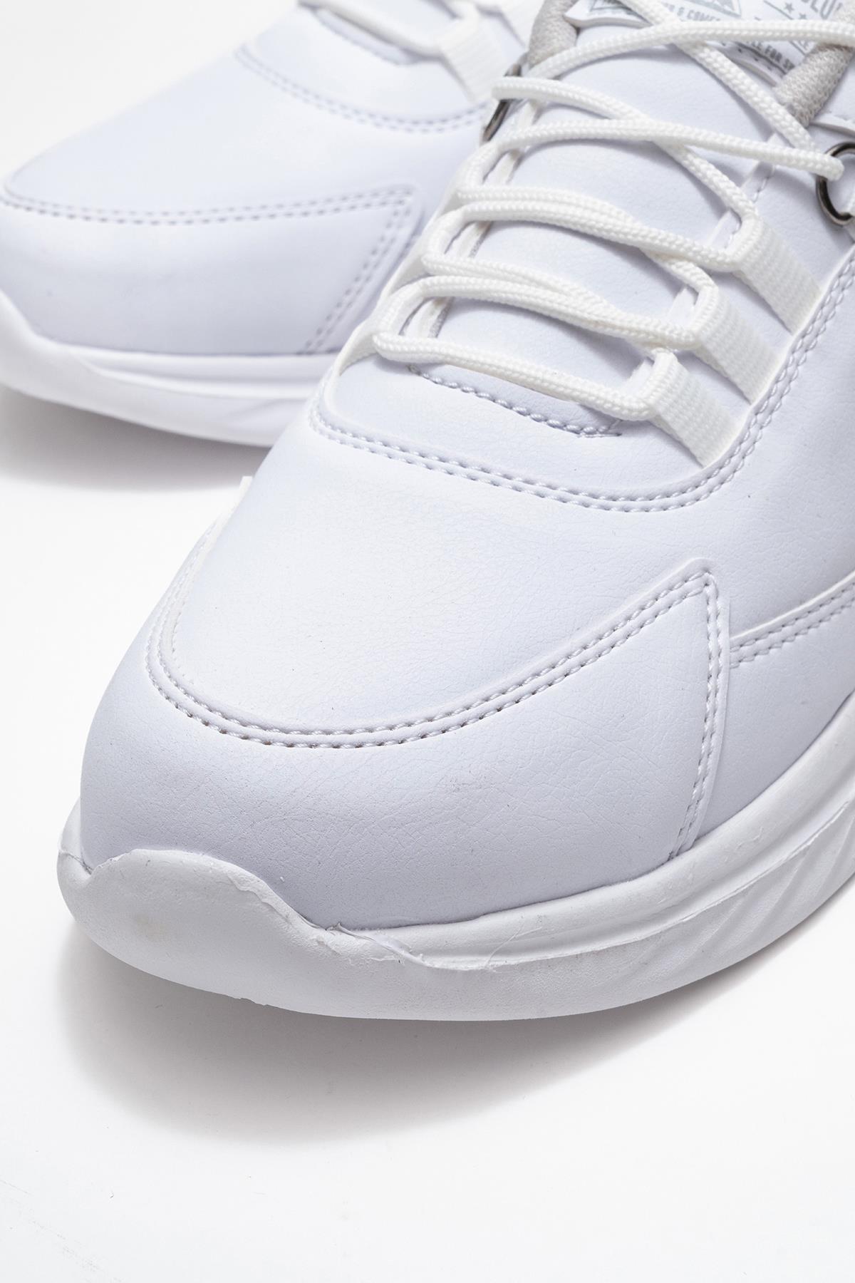 Bağcıklı Erkek Spor Ayakkabı BEYAZ BEYAZ - Görsel 4