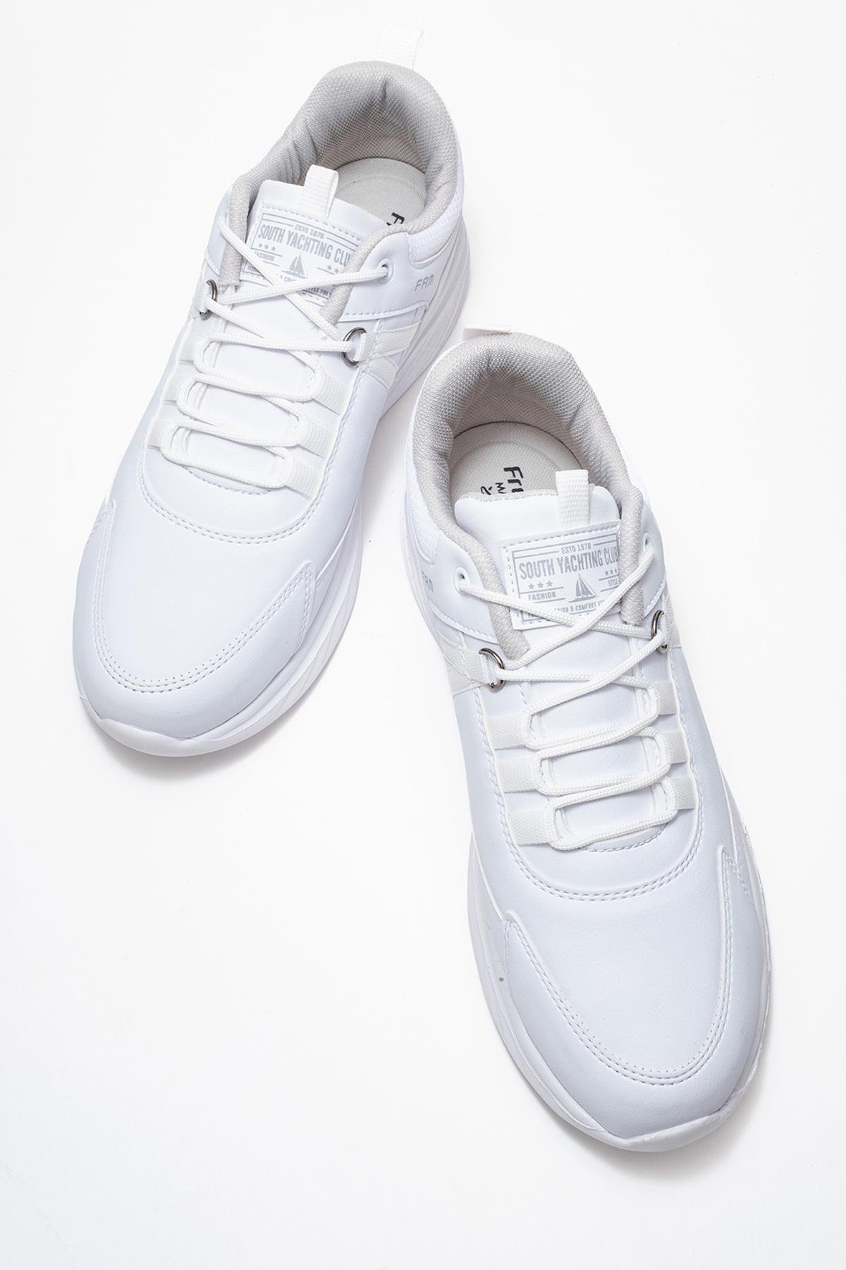 Bağcıklı Erkek Spor Ayakkabı BEYAZ BEYAZ - Görsel 6