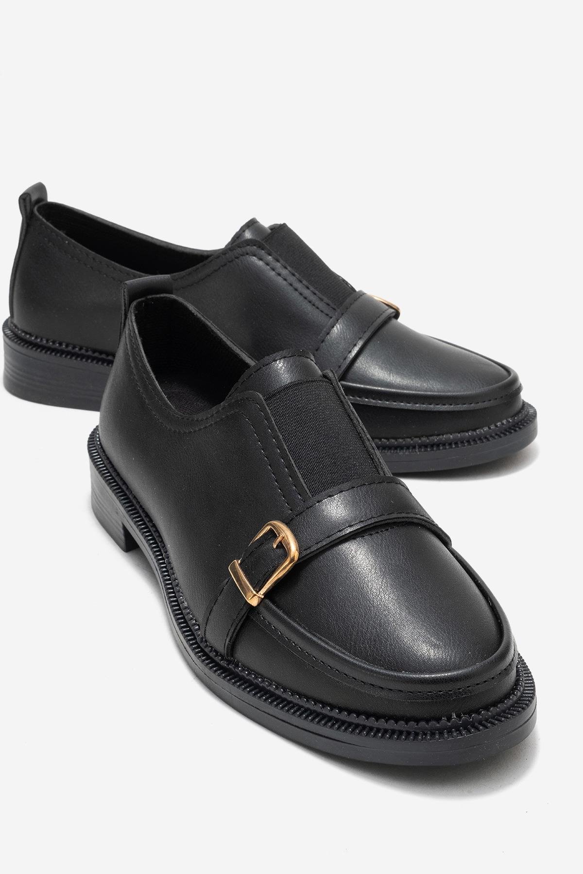 Lastikli Günlük Kadın Ayakkabı SİYAH - Görsel 2