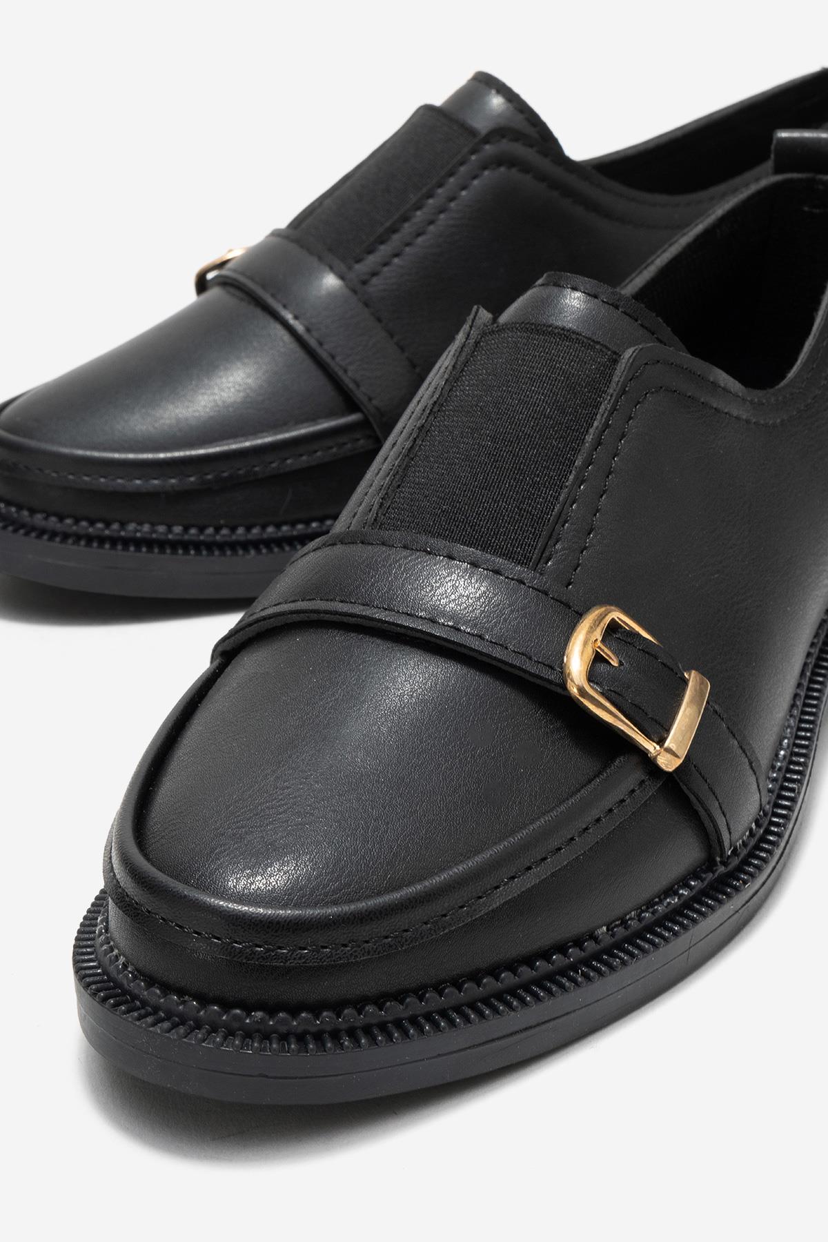 Lastikli Günlük Kadın Ayakkabı SİYAH - Görsel 4