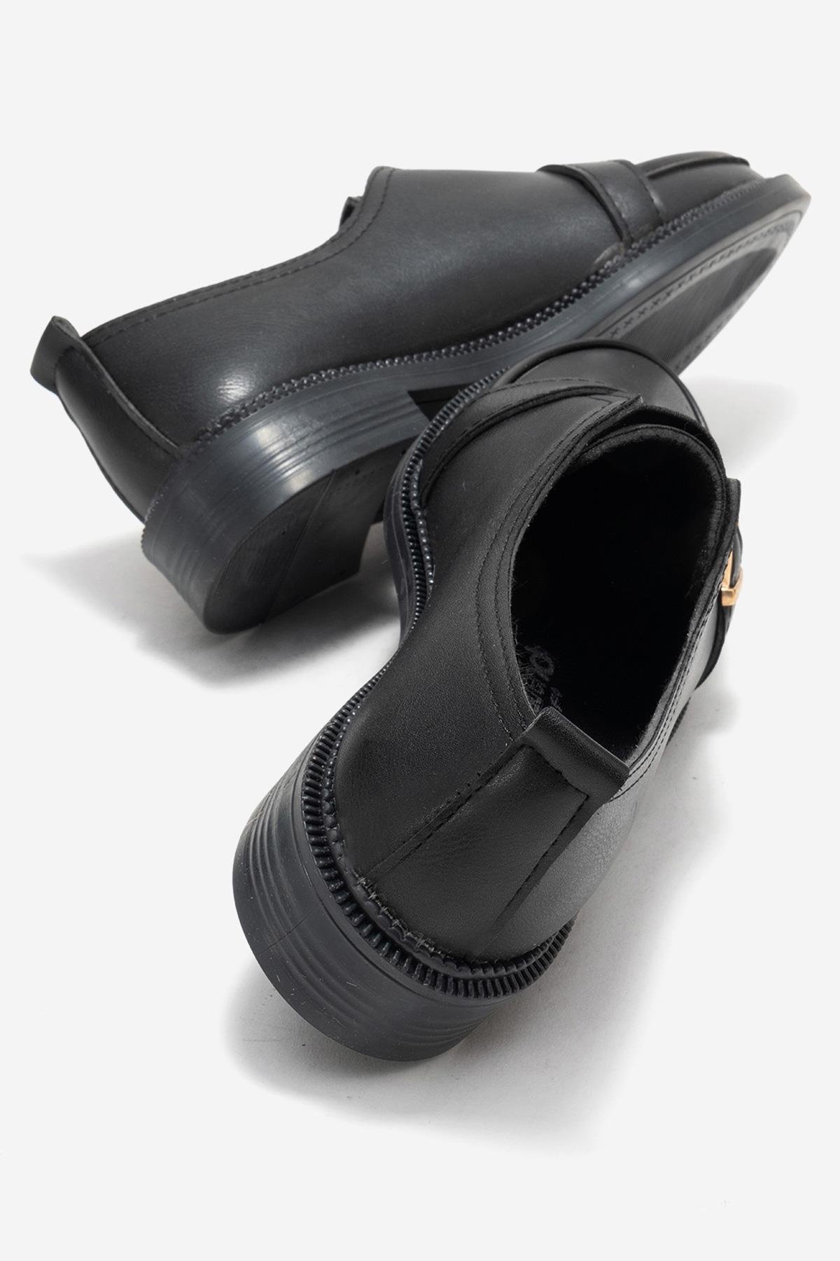 Lastikli Günlük Kadın Ayakkabı SİYAH - Görsel 5