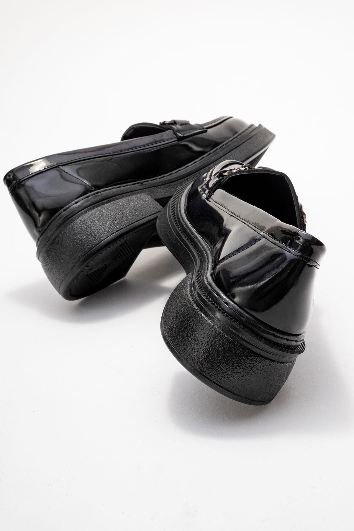 Kadın Aksesuar Tokalı Loafer Ayakkabı SİYAH RUGAN - Görsel 5