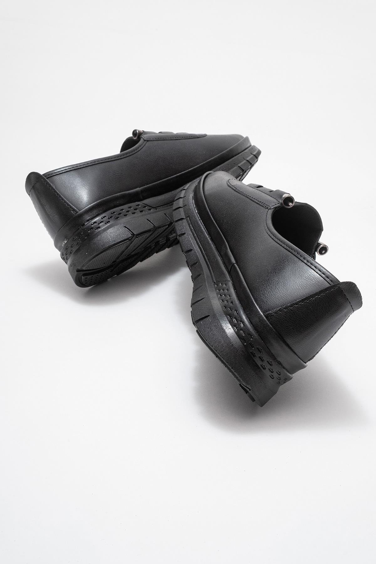 Kadın Bağcıklı Günlük Ayakkabı SİYAH CİLT - Görsel 5