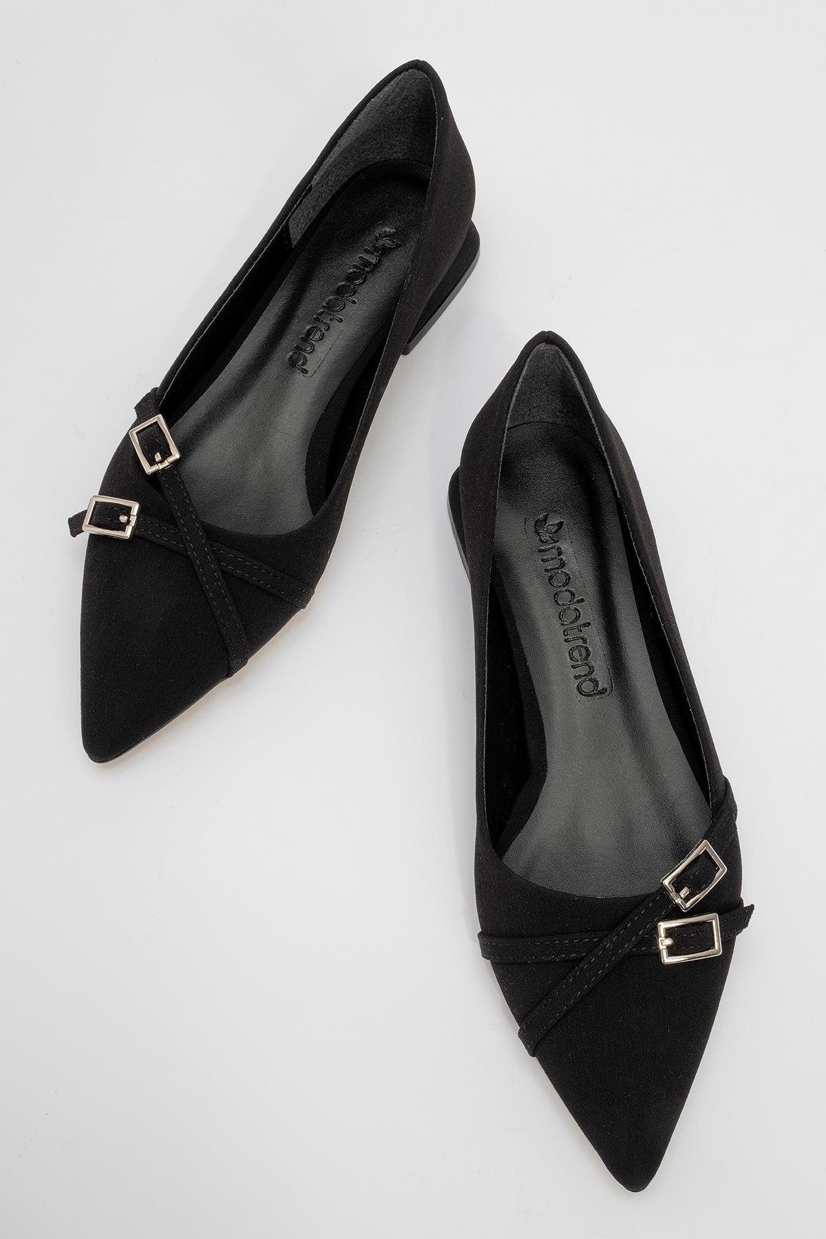 Kadın Çapraz Kemer Günlük Ayakkabı SİYAH ZRA - Görsel 6